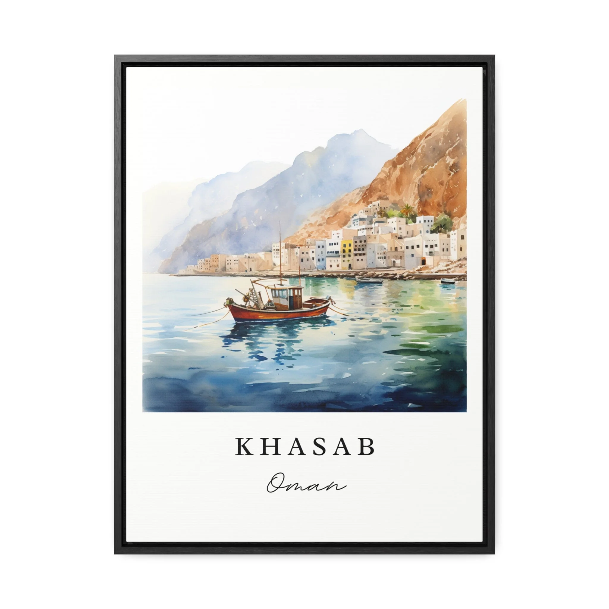 Khasab, Oman – Watercolor Art Print - Image 6