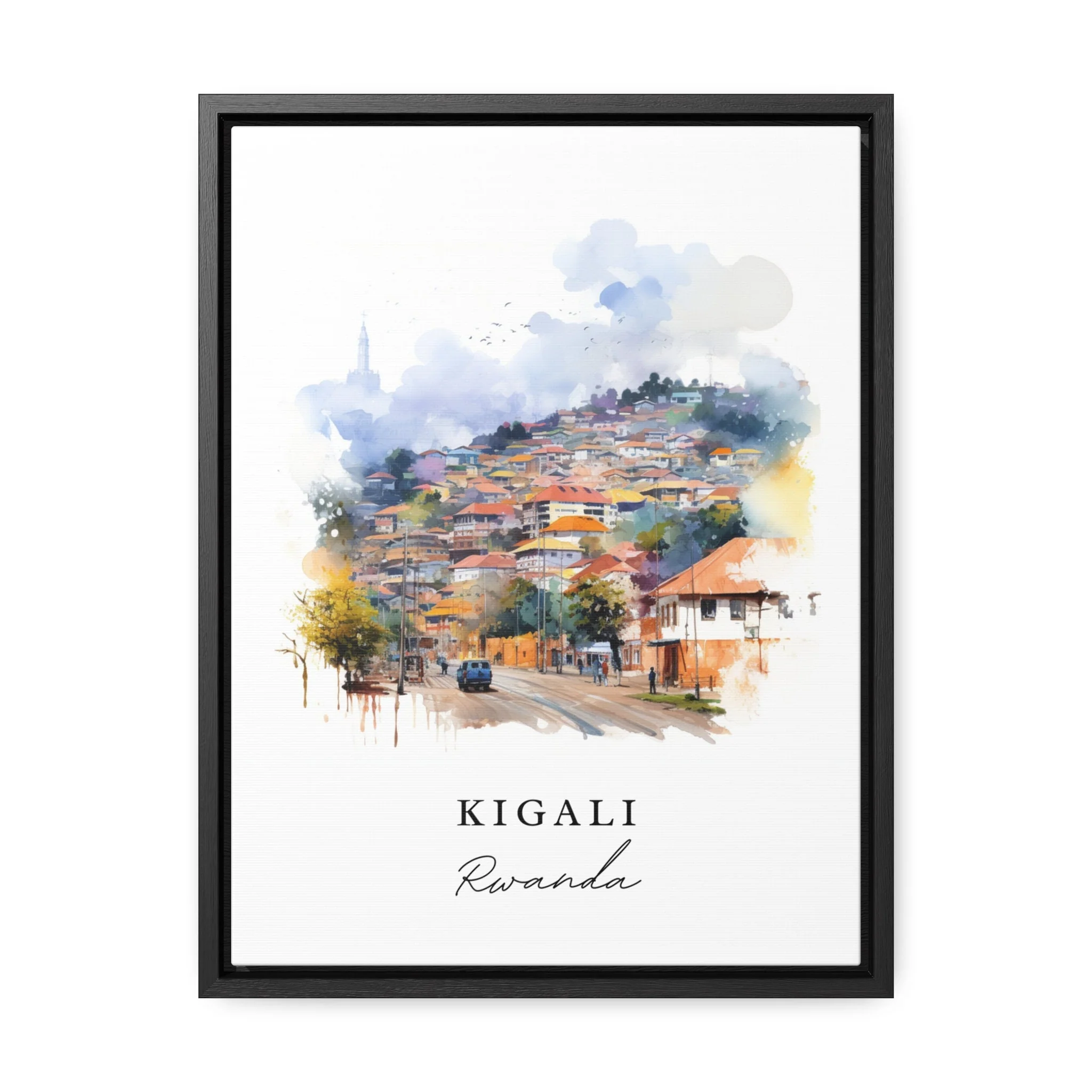 Kigali, Rwanda – Watercolor Art Print - Image 6