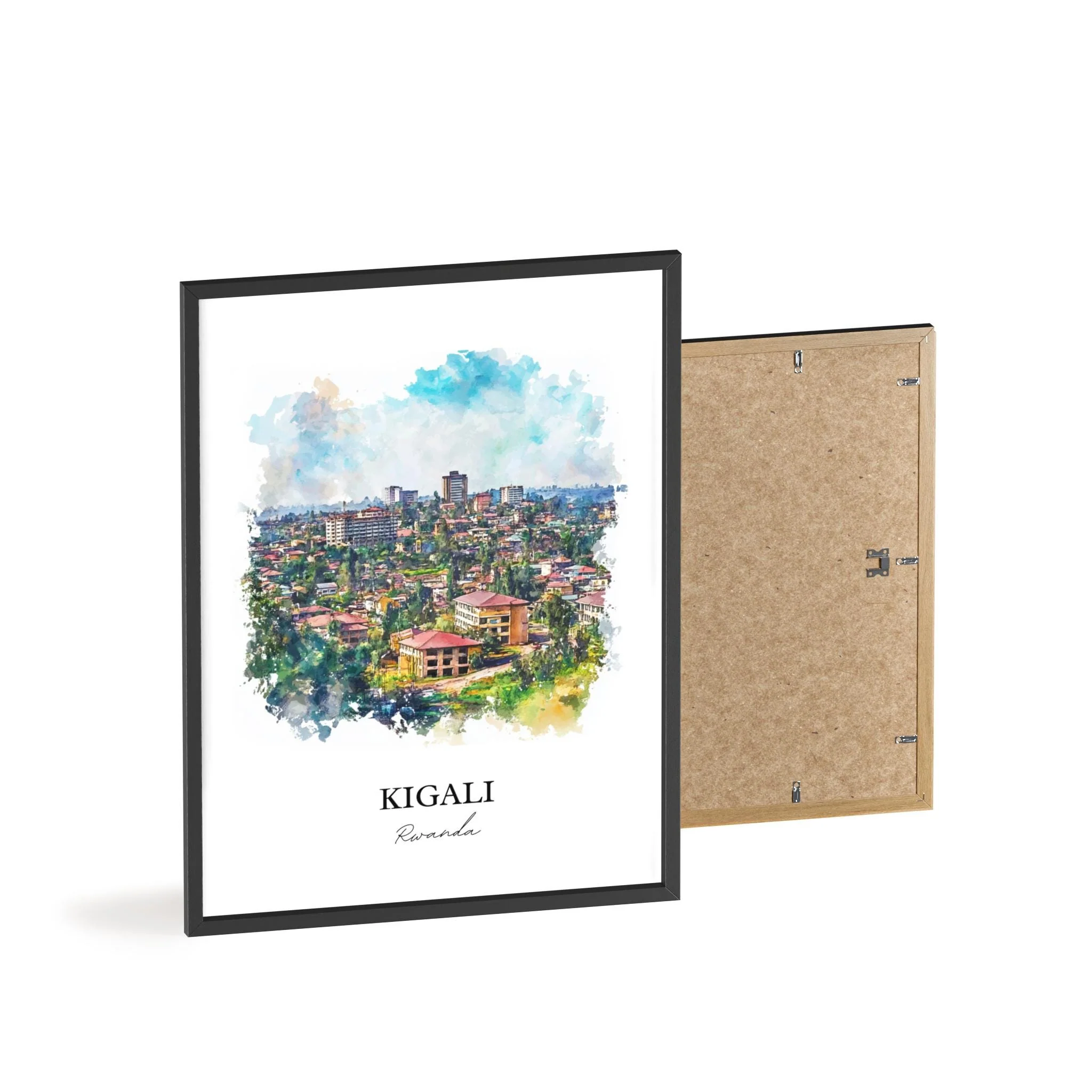 Kigali, Rwanda – Watercolor Art Print - Image 8
