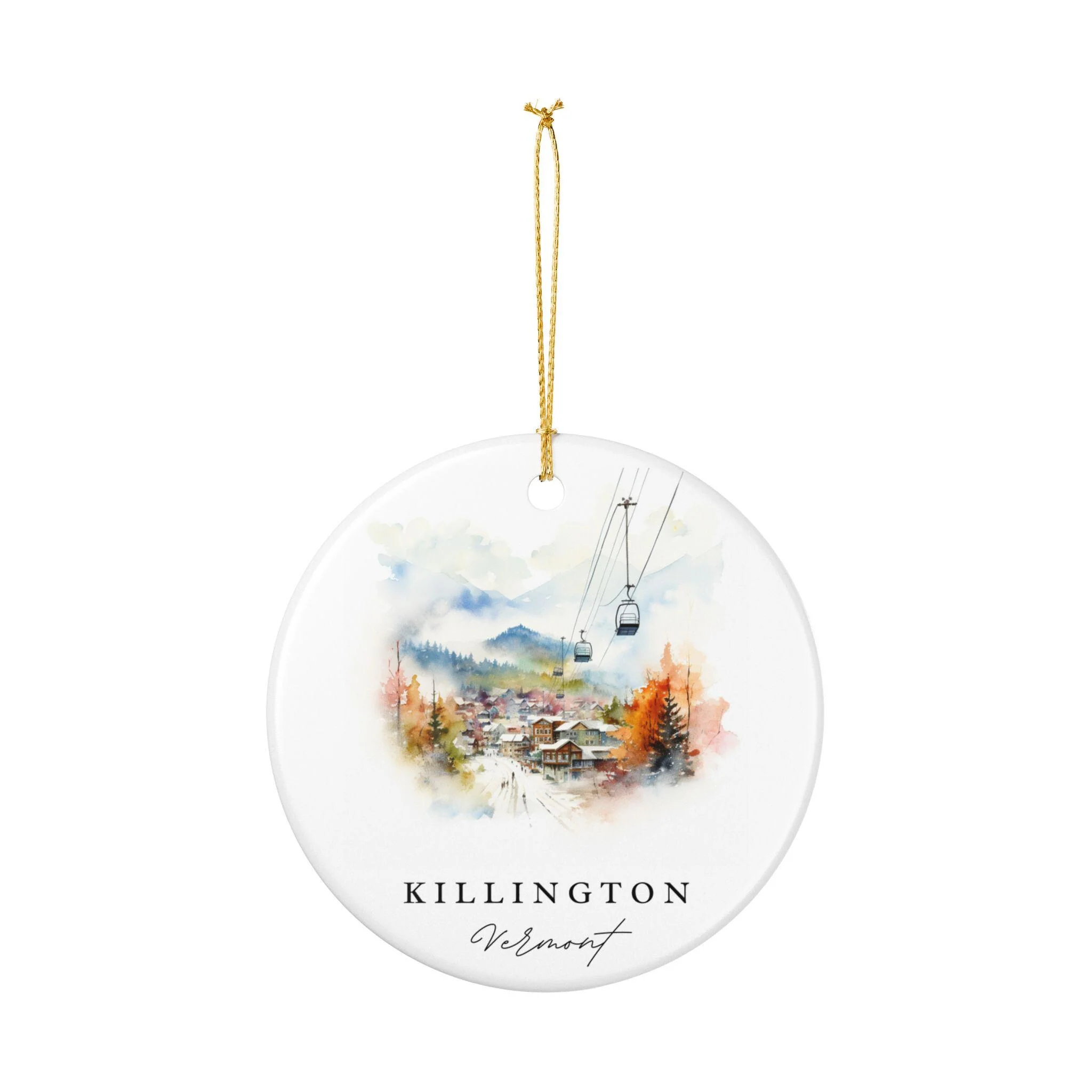 Killington Vermont Ornament: Unique Killington Souvenir, Killington VT Xmas Decor, and Authentic Vermont Ski Gift - Image 2