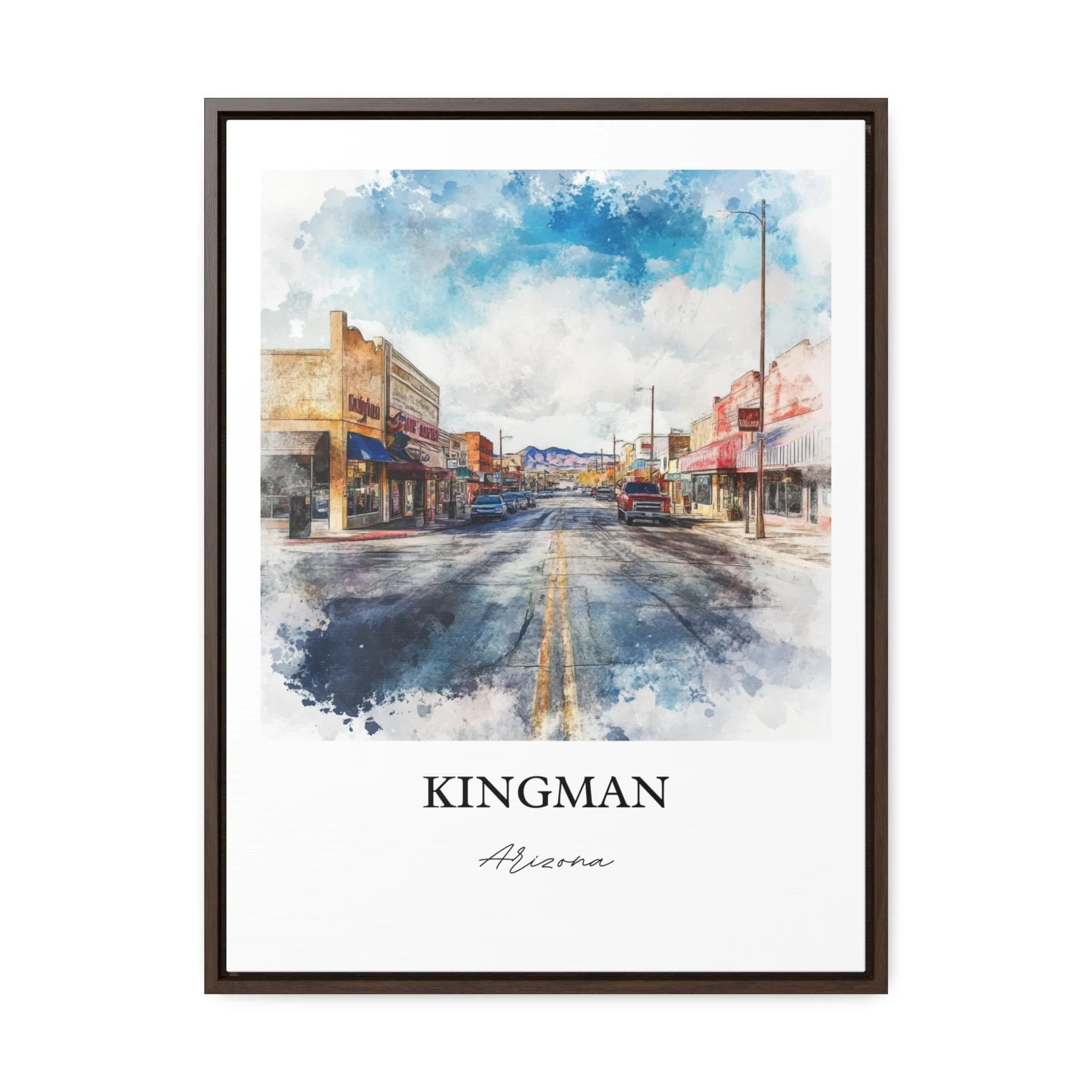 Kingman, Arizona – Watercolor Art Print - Image 8