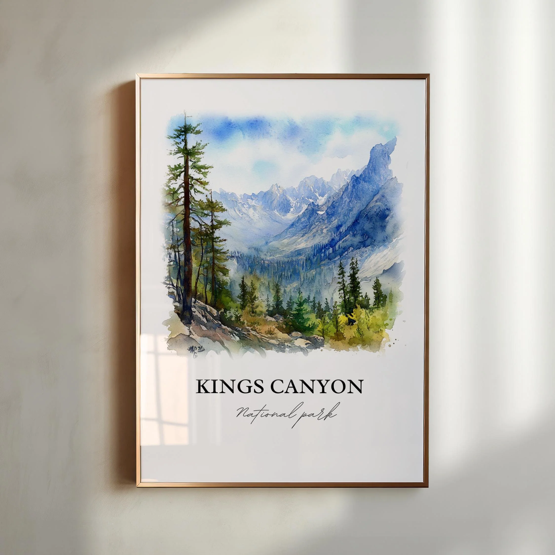 Kings Canyon, California – Watercolor Art Print
