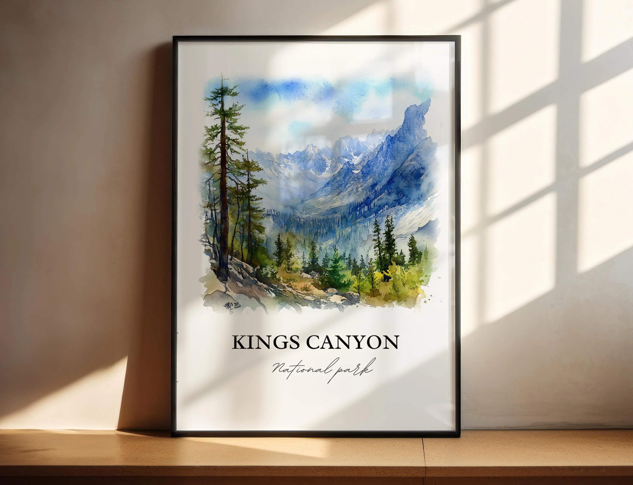 Kings Canyon, California – Watercolor Art Print - Image 4
