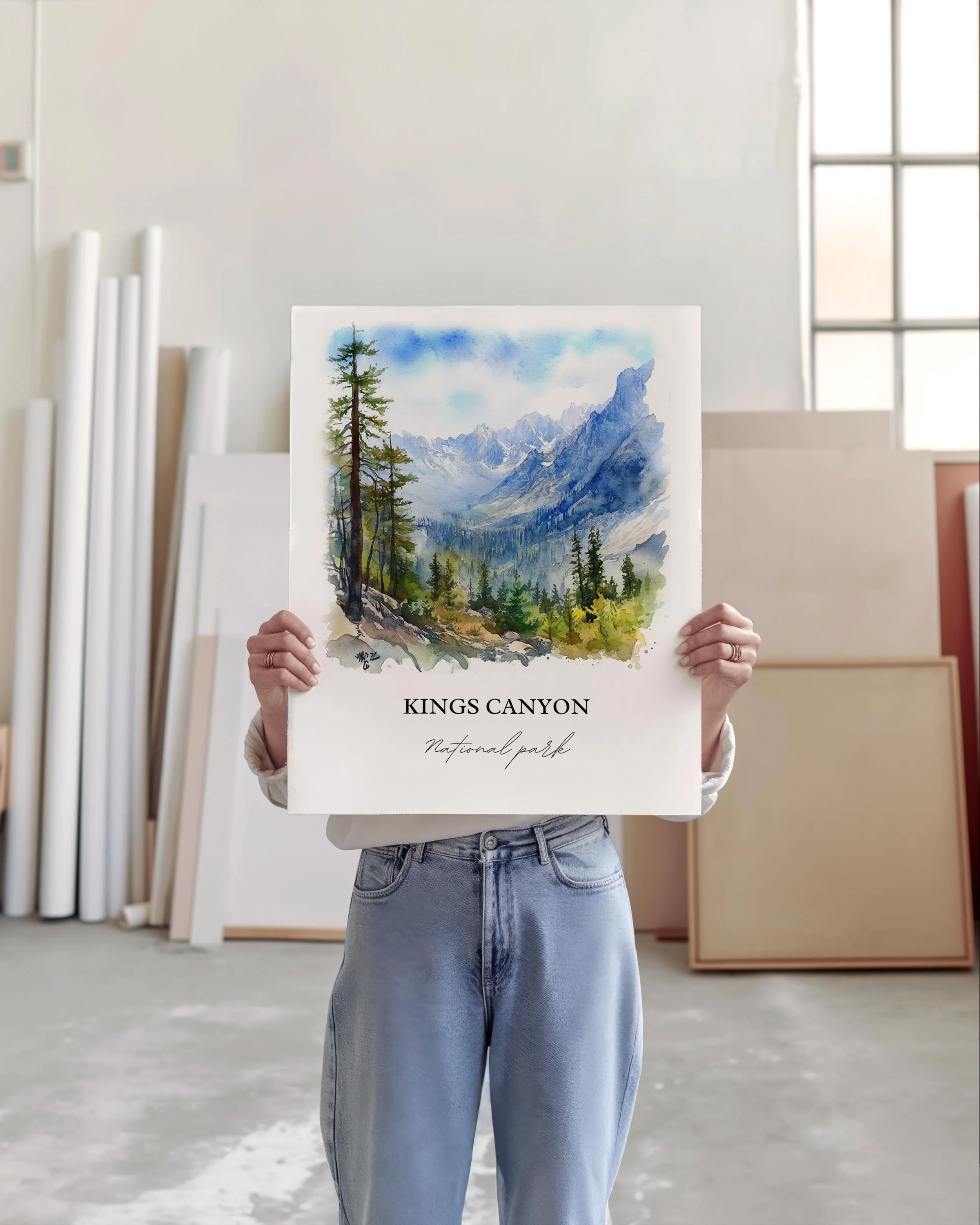 Kings Canyon, California – Watercolor Art Print - Image 5