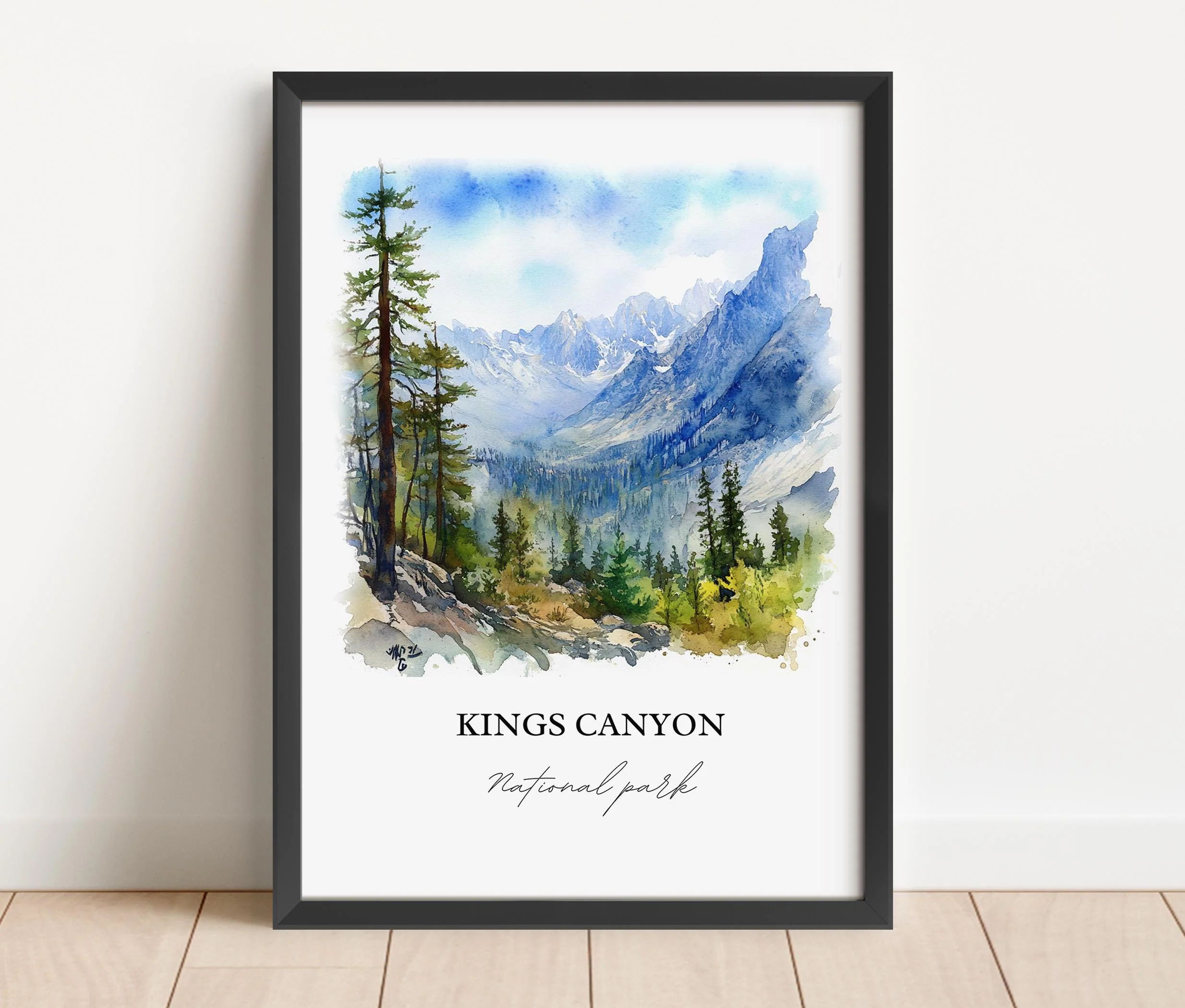 Kings Canyon, California – Watercolor Art Print - Image 6