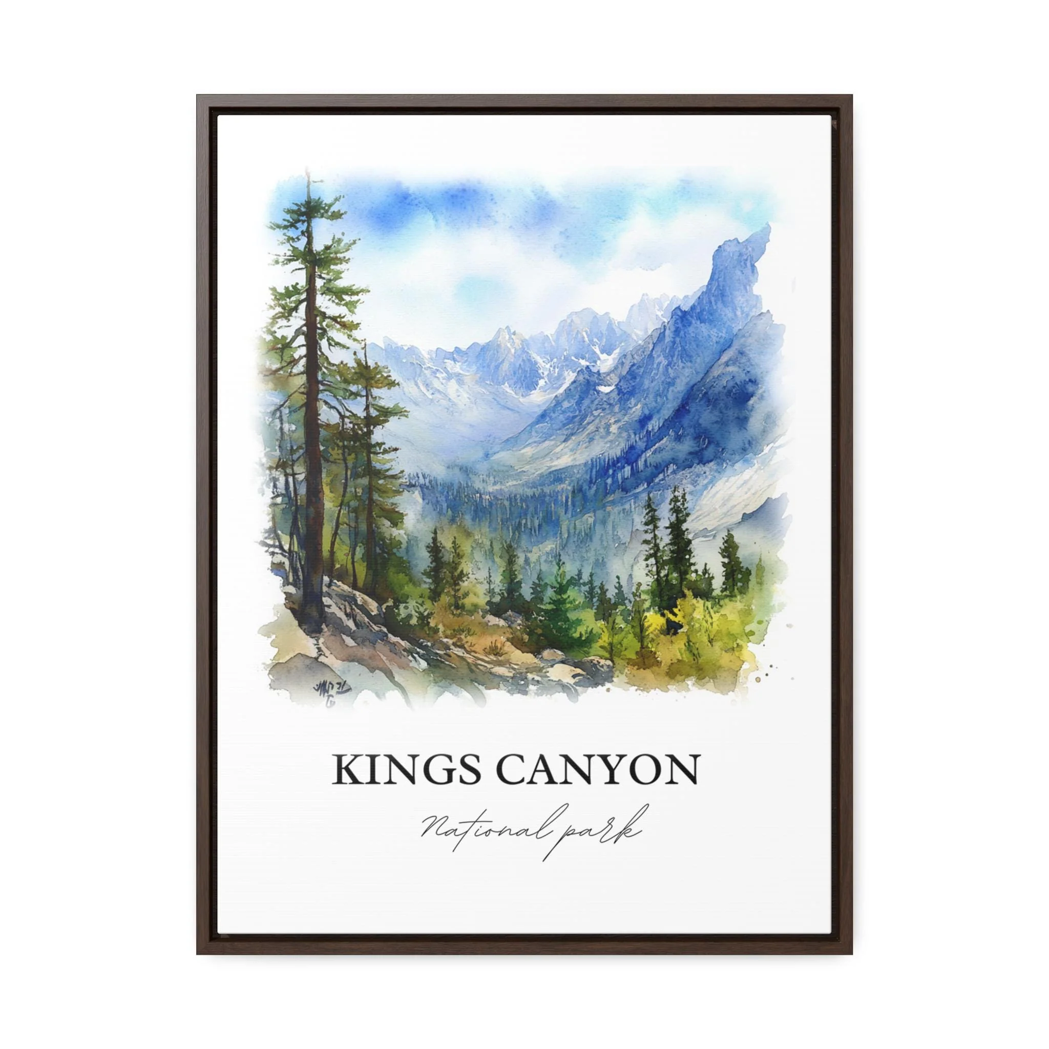 Kings Canyon, California – Watercolor Art Print - Image 7