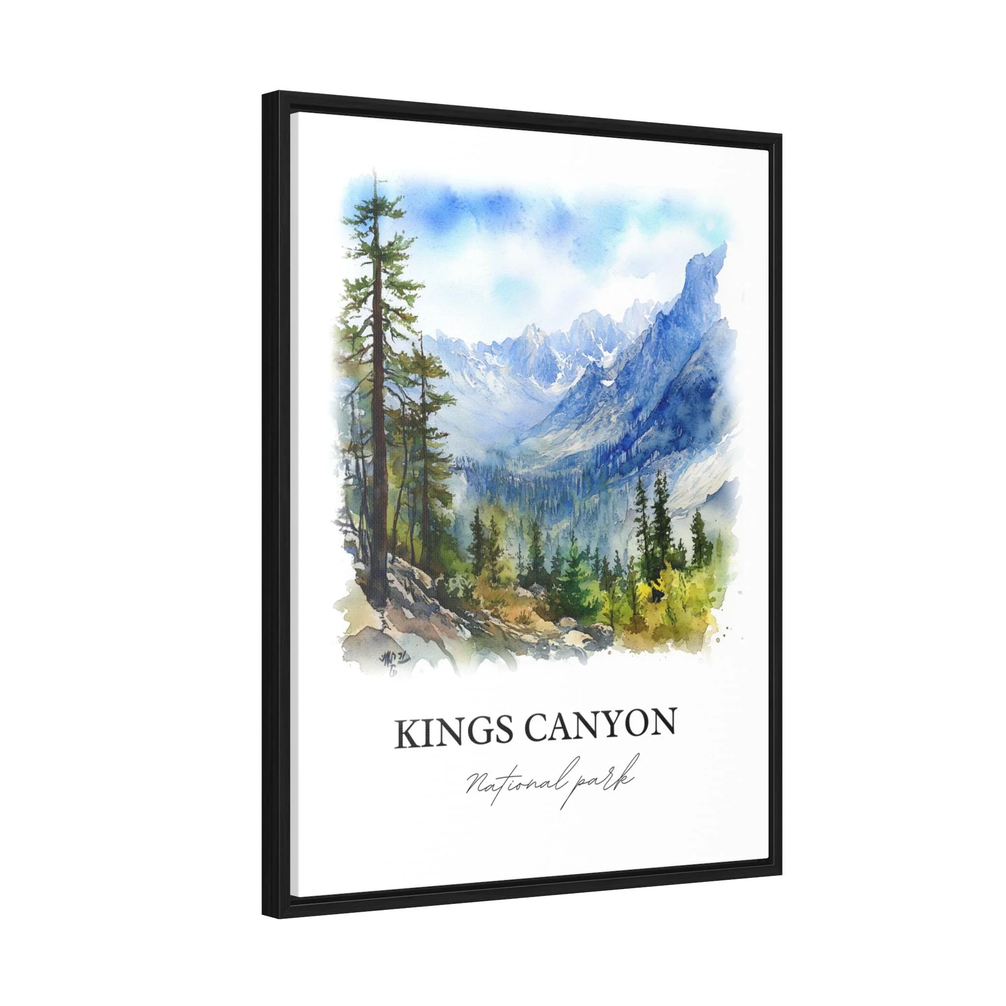 Kings Canyon, California – Watercolor Art Print - Image 8