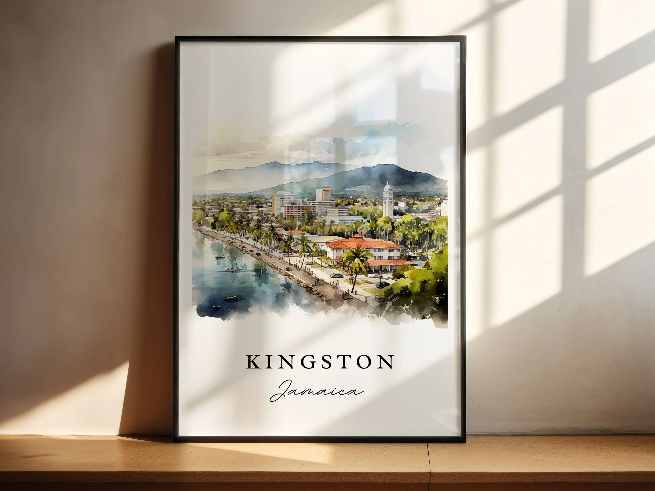 Kingston, Jamaica – Watercolor Art Print - Image 4