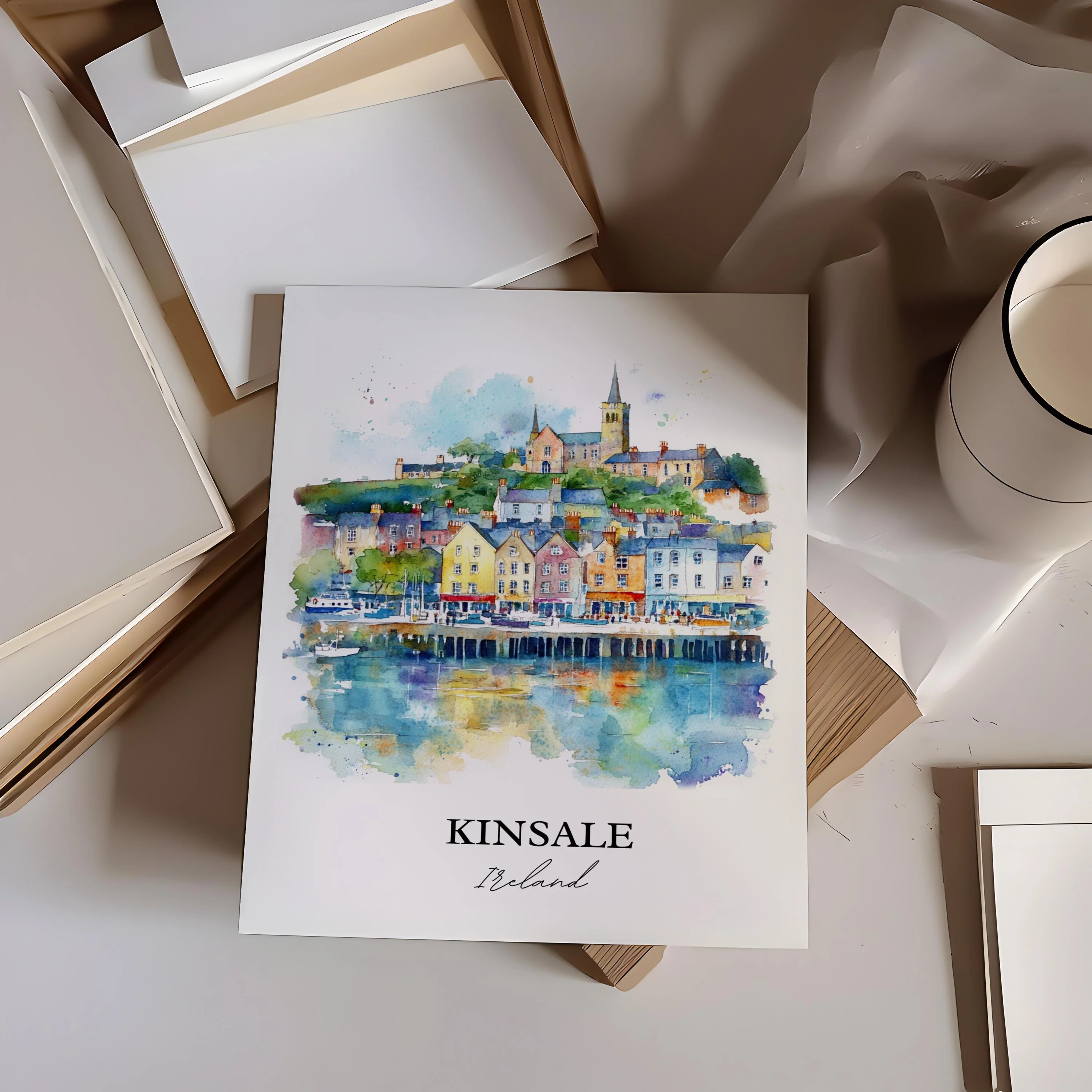 Kinsale, Ireland – Watercolor Art Print - Image 4