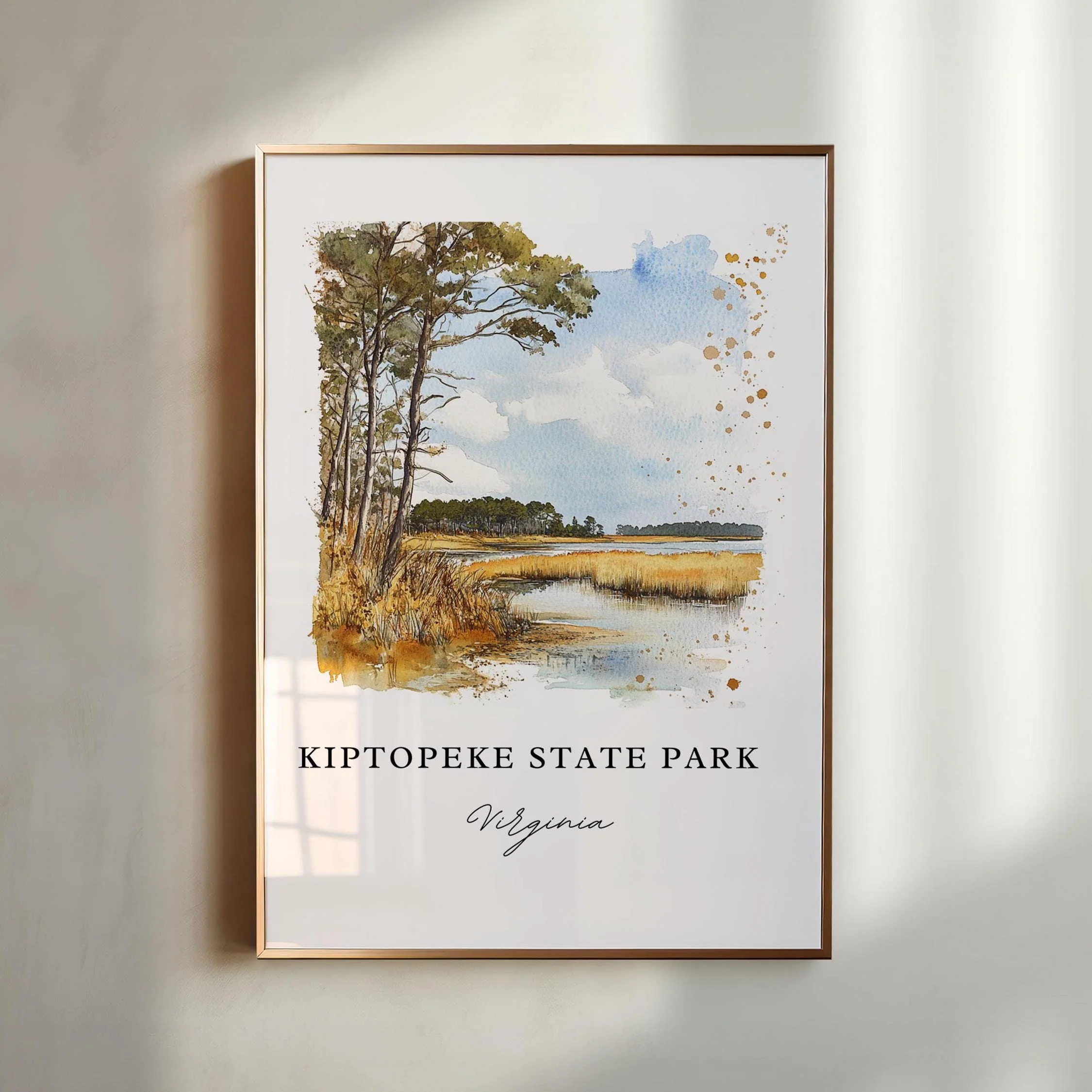 Kiptopeke State Park, USA – Watercolor Art Print