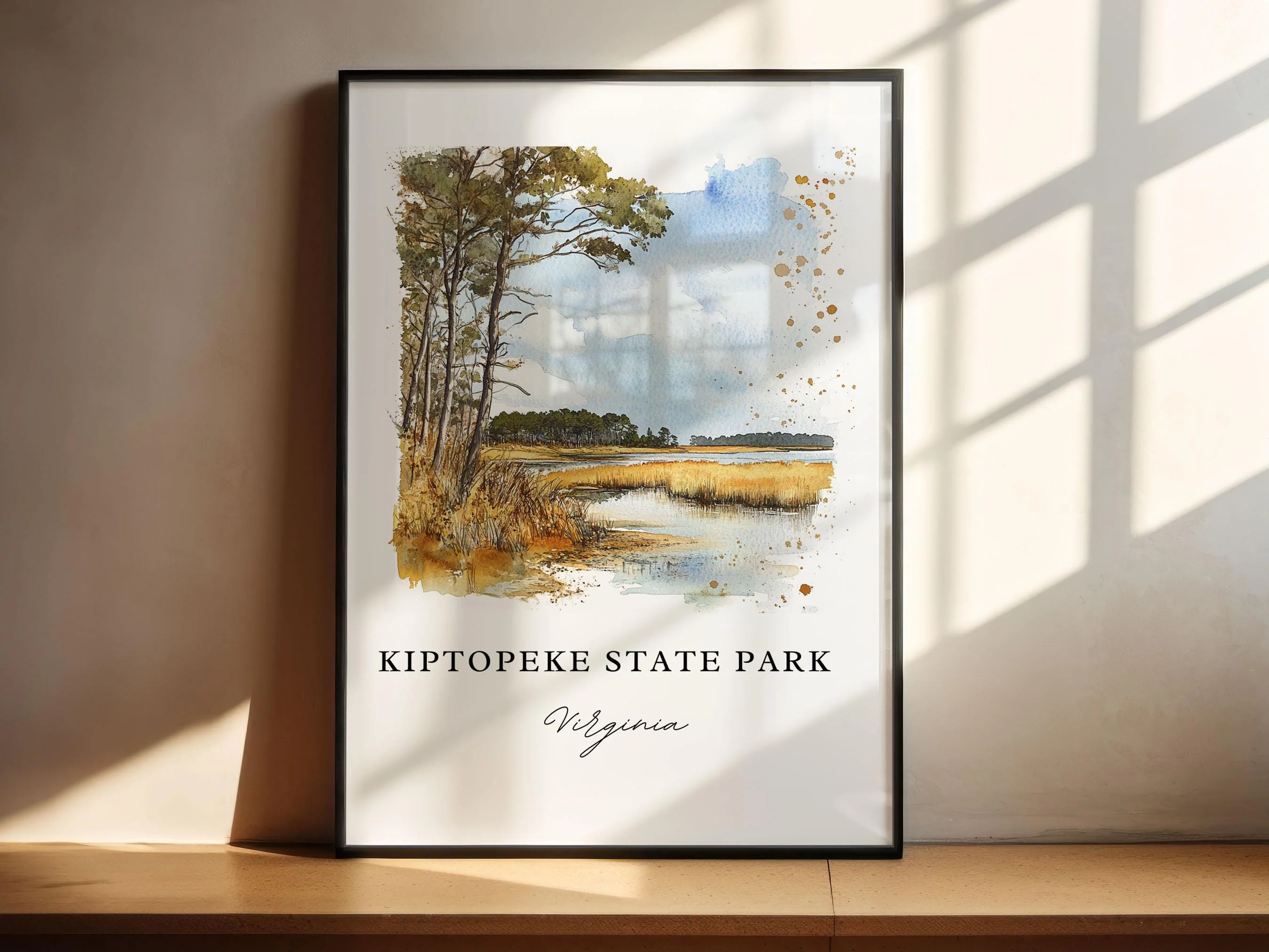 Kiptopeke State Park, USA – Watercolor Art Print - Image 4