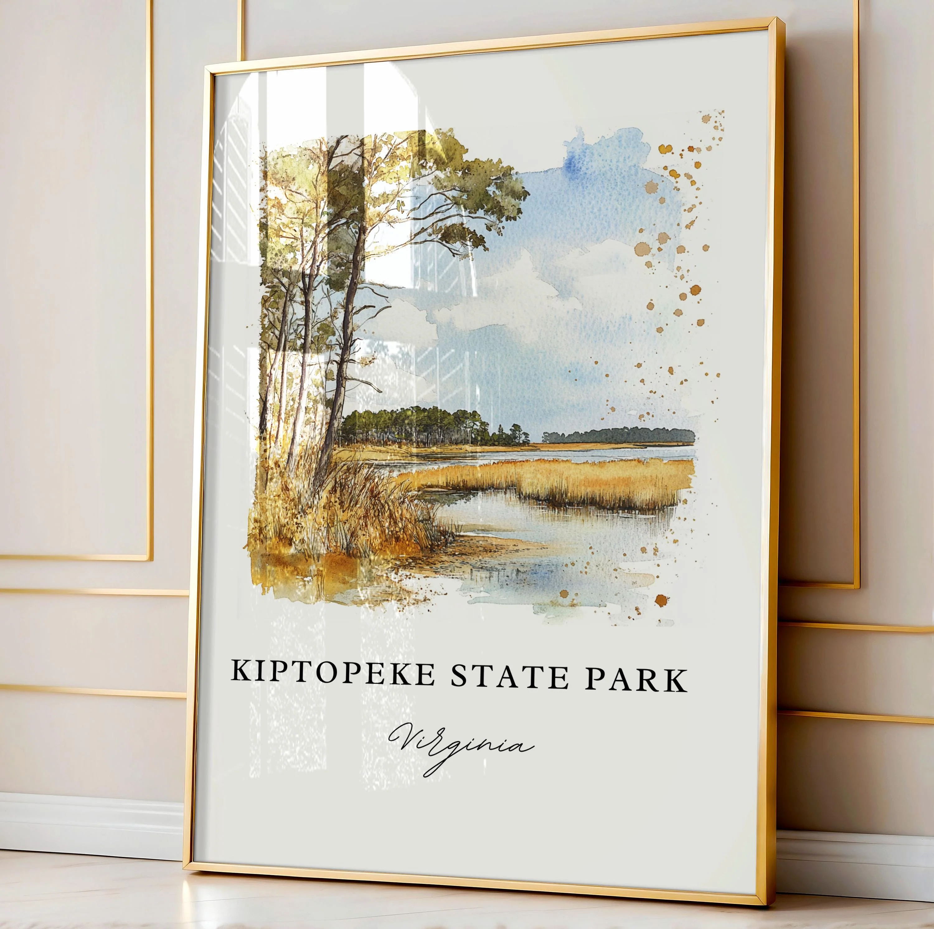 Kiptopeke State Park, USA – Watercolor Art Print - Image 5