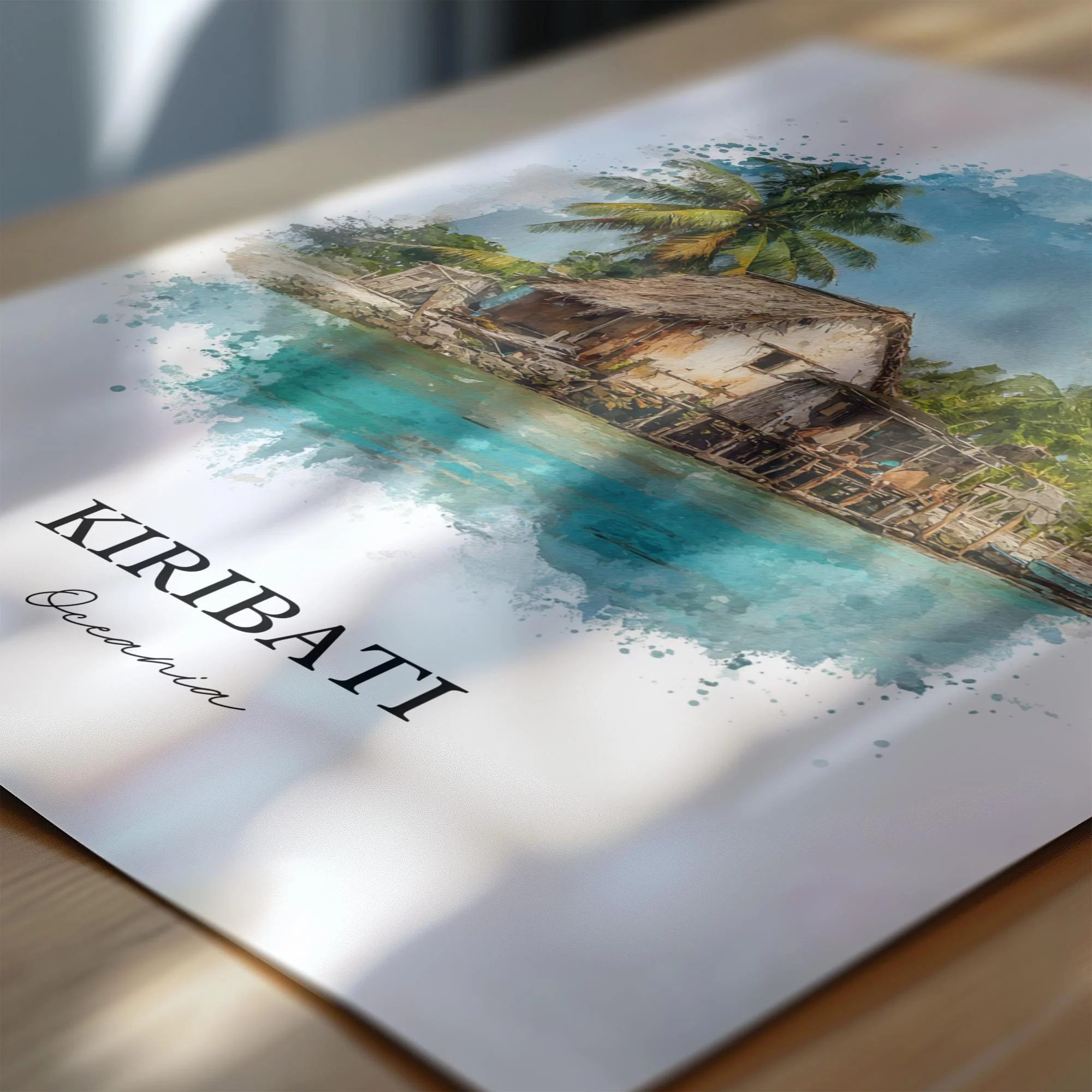 Kiribati, Kiribati – Watercolor Art Print - Image 2