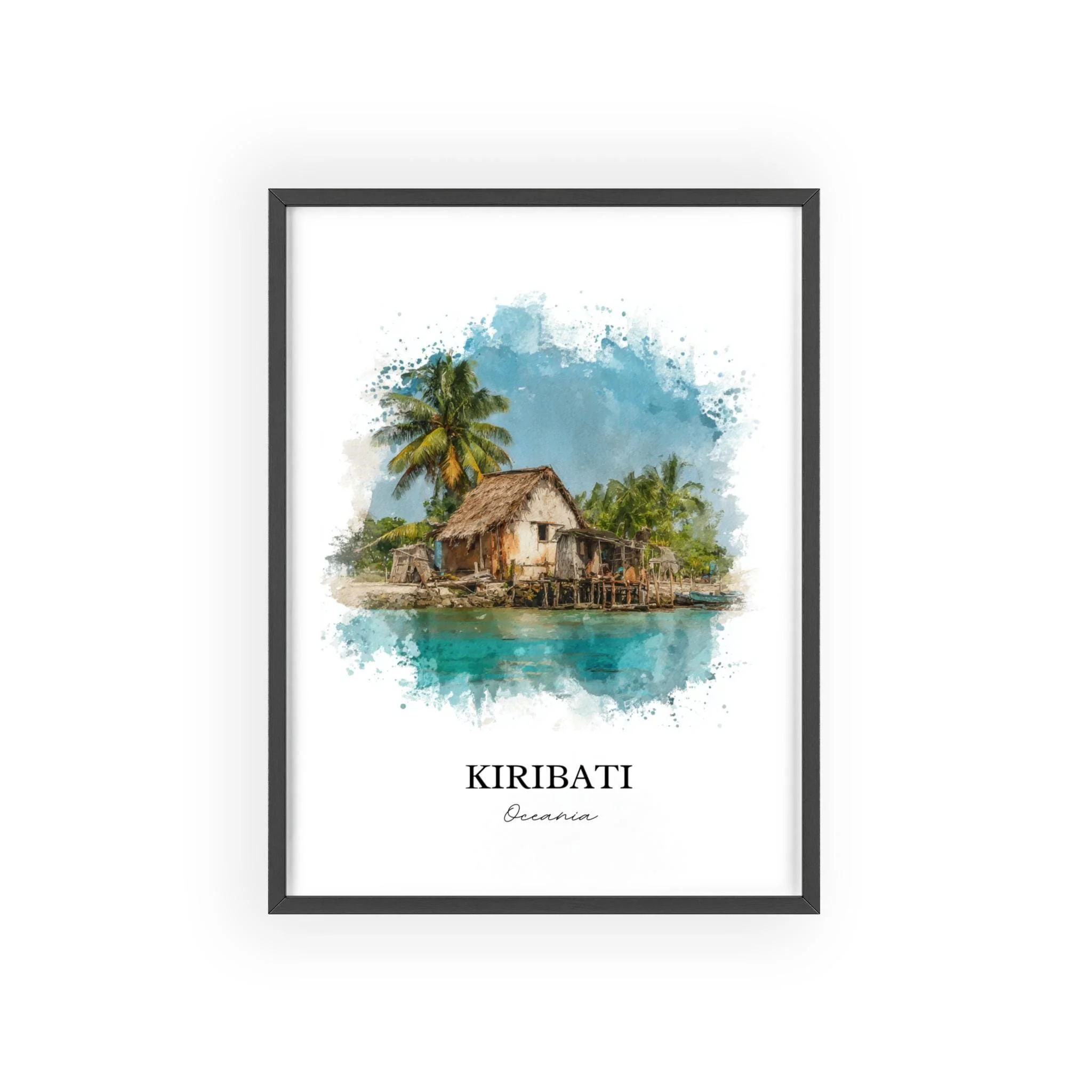 Kiribati, Kiribati – Watercolor Art Print - Image 7