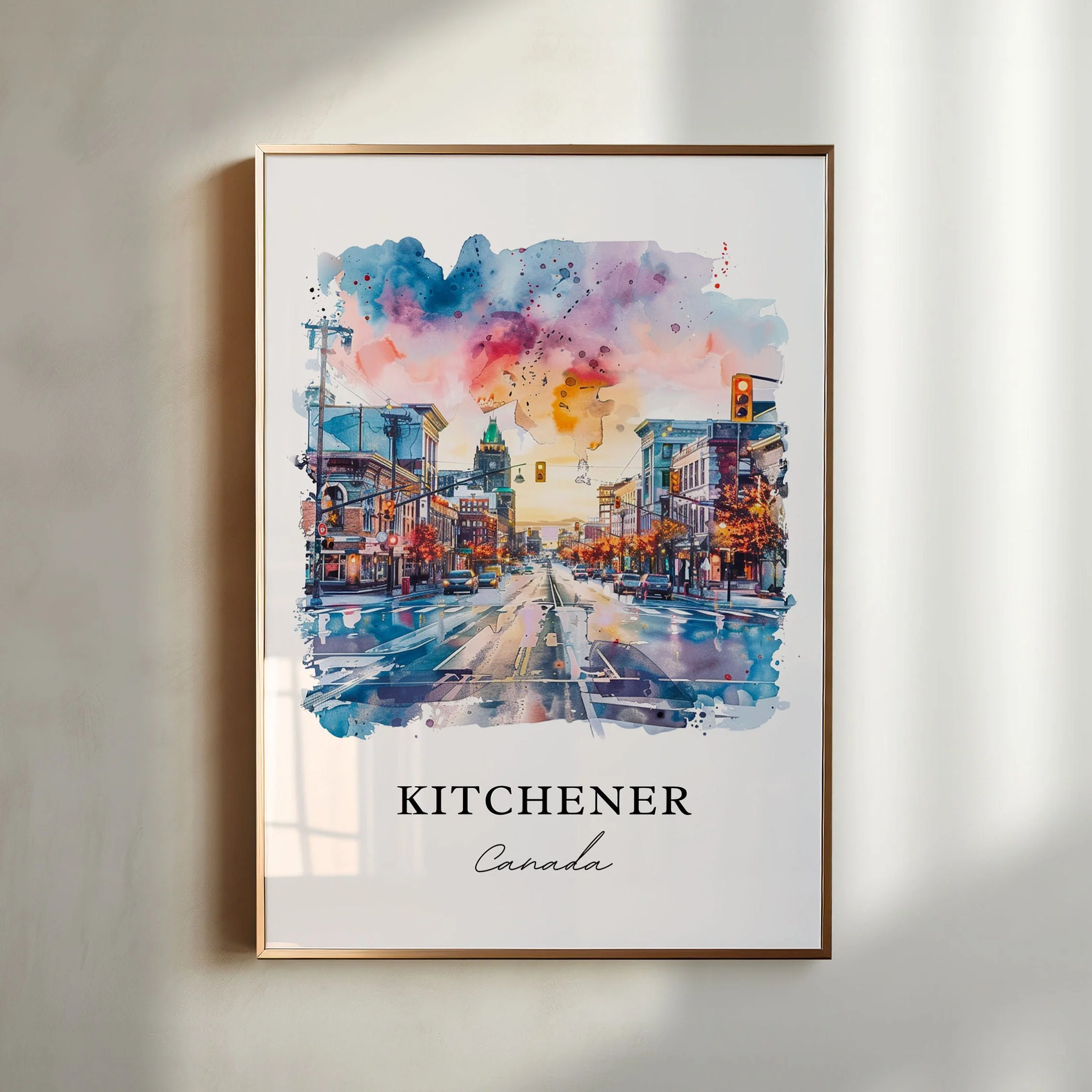 Kitchener, Canada – Watercolor Art Print