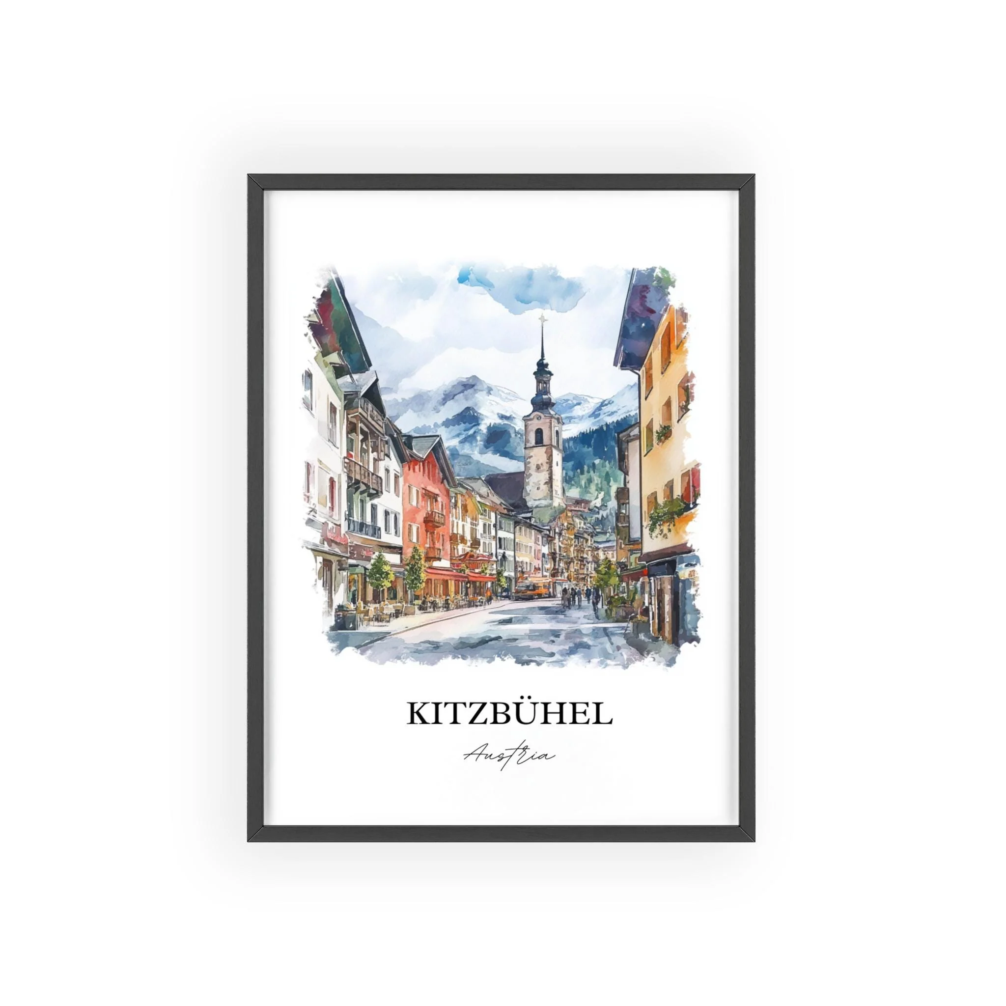 Kitzbuhel, Austria – Watercolor Art Print - Image 7