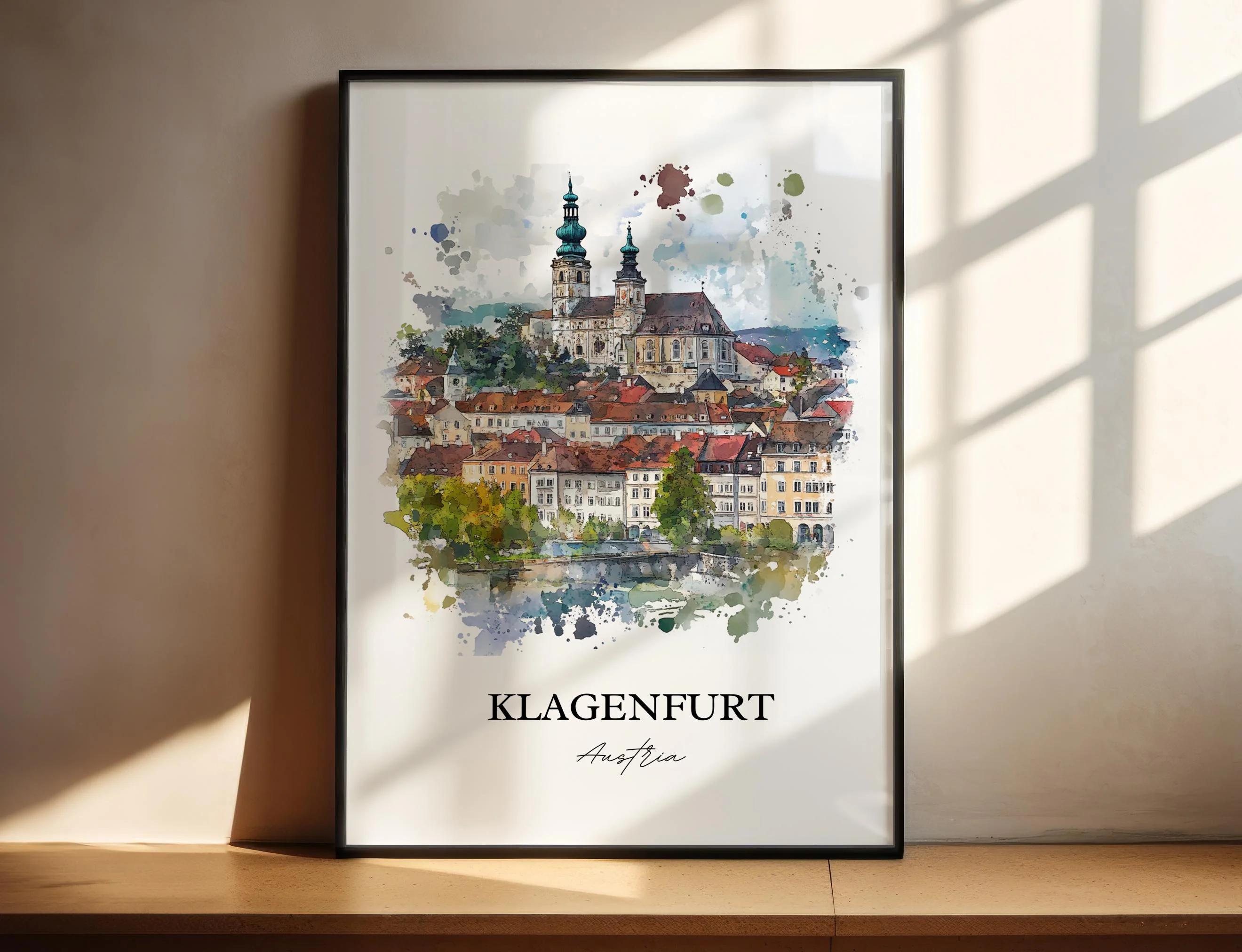 Klagenfurt, Austria – Watercolor Art Print
