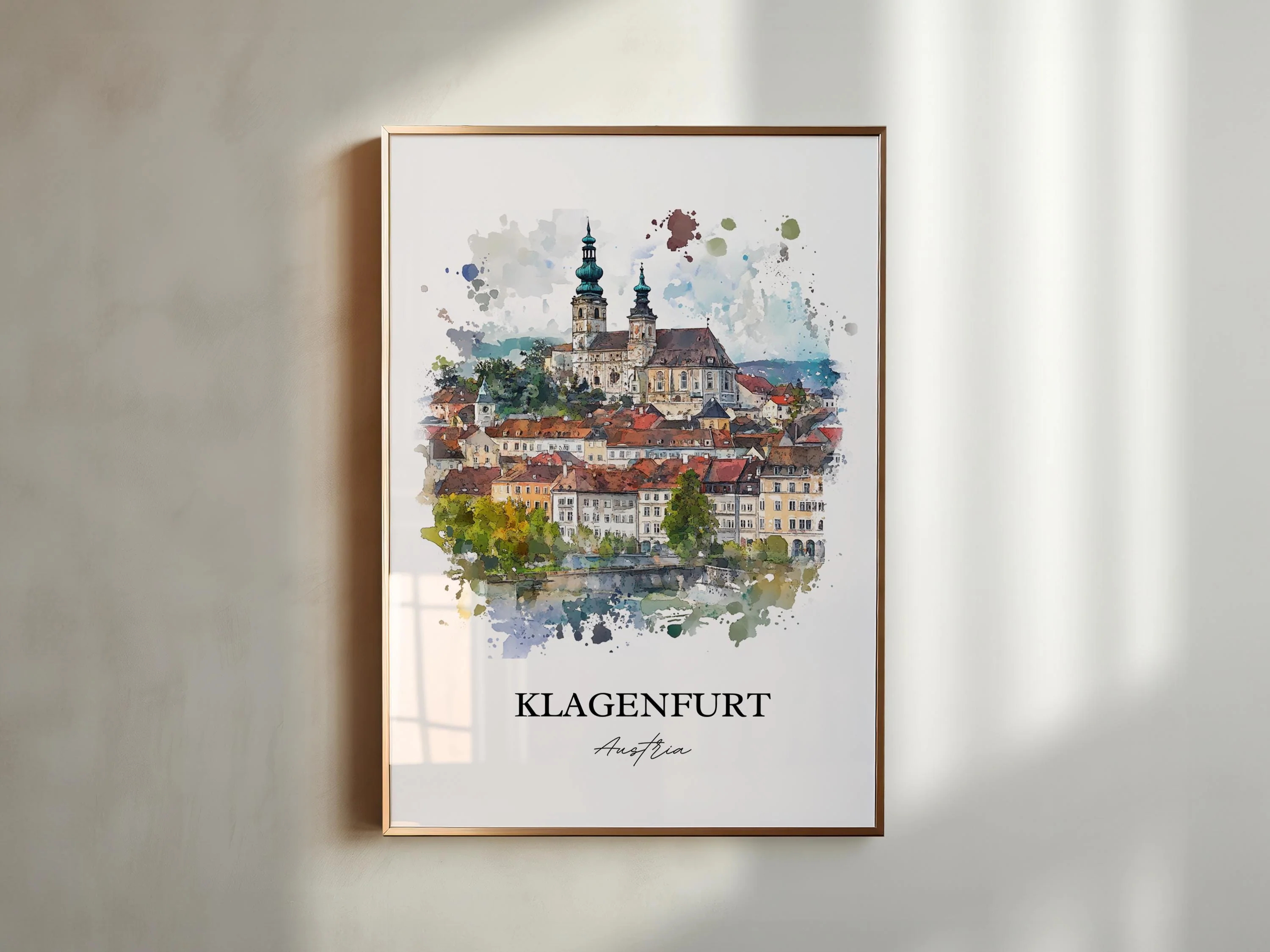 Klagenfurt, Austria – Watercolor Art Print - Image 3