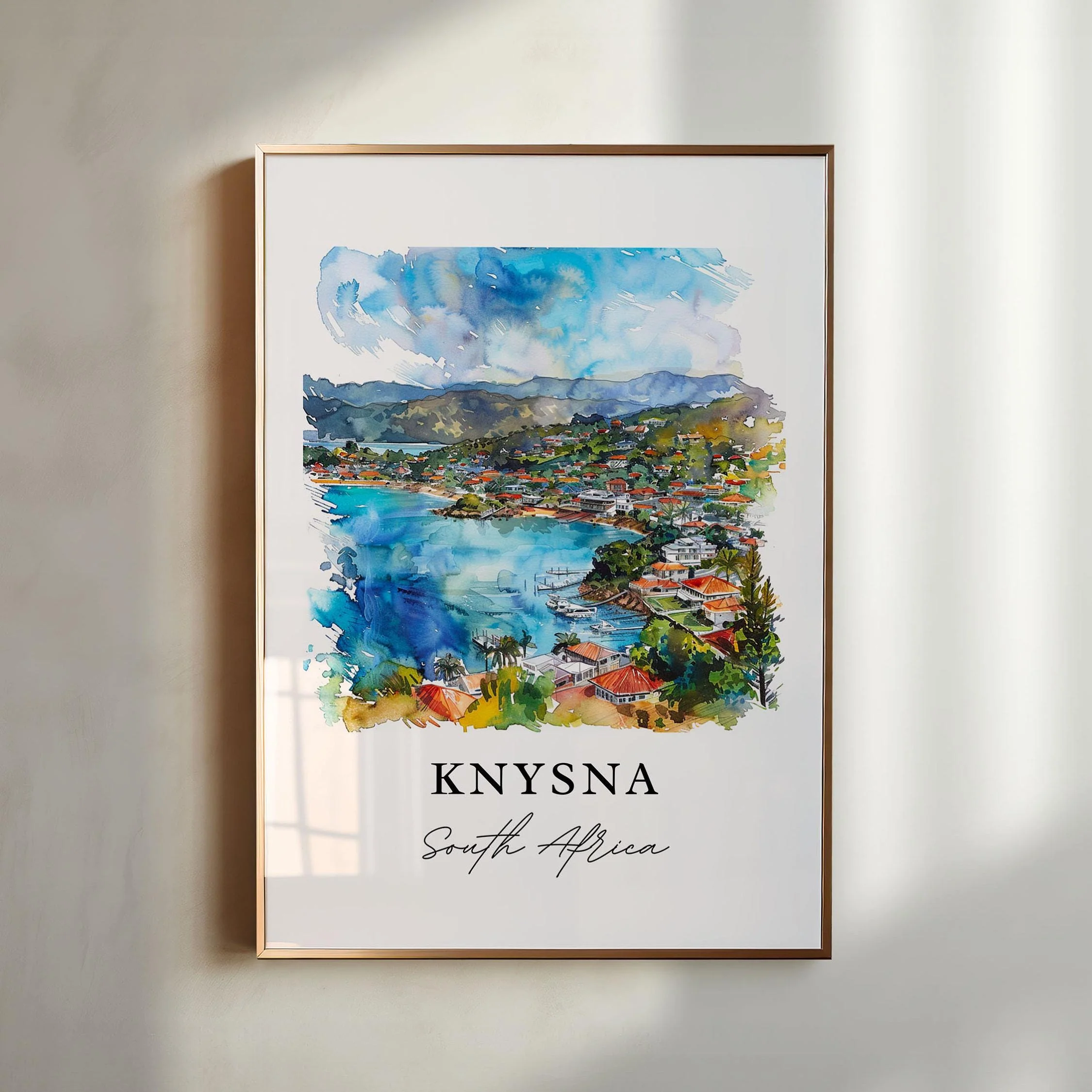 Knysna, South Africa – Watercolor Art Print