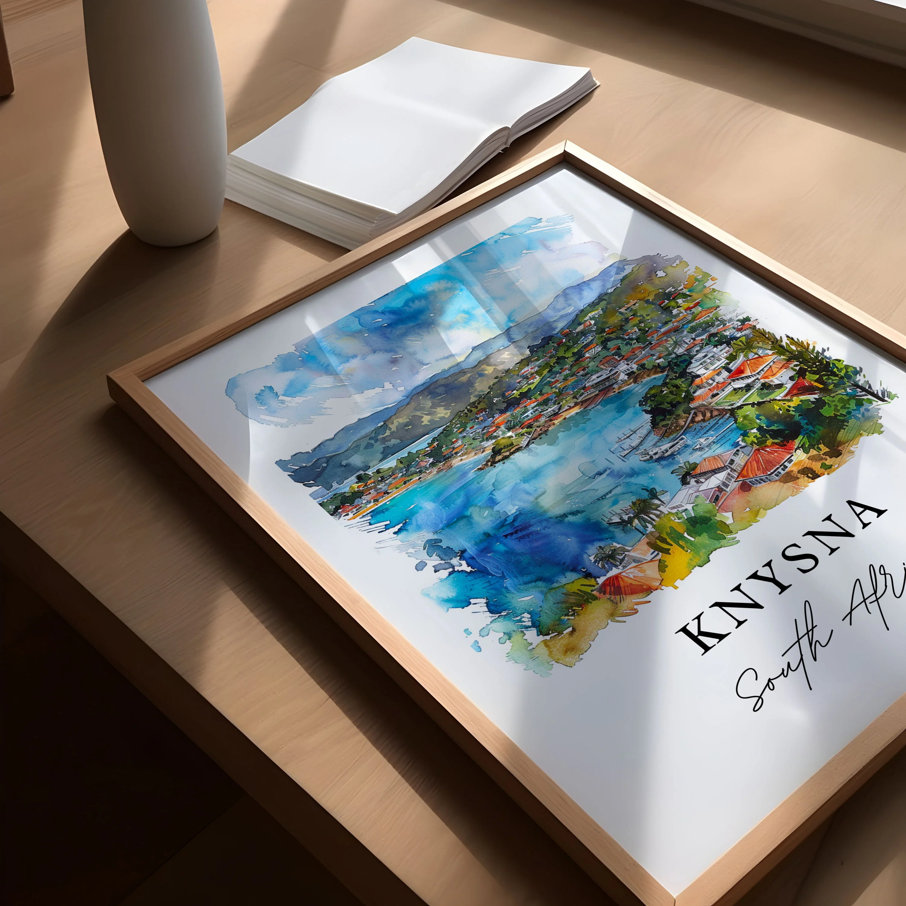 Knysna, South Africa – Watercolor Art Print - Image 3