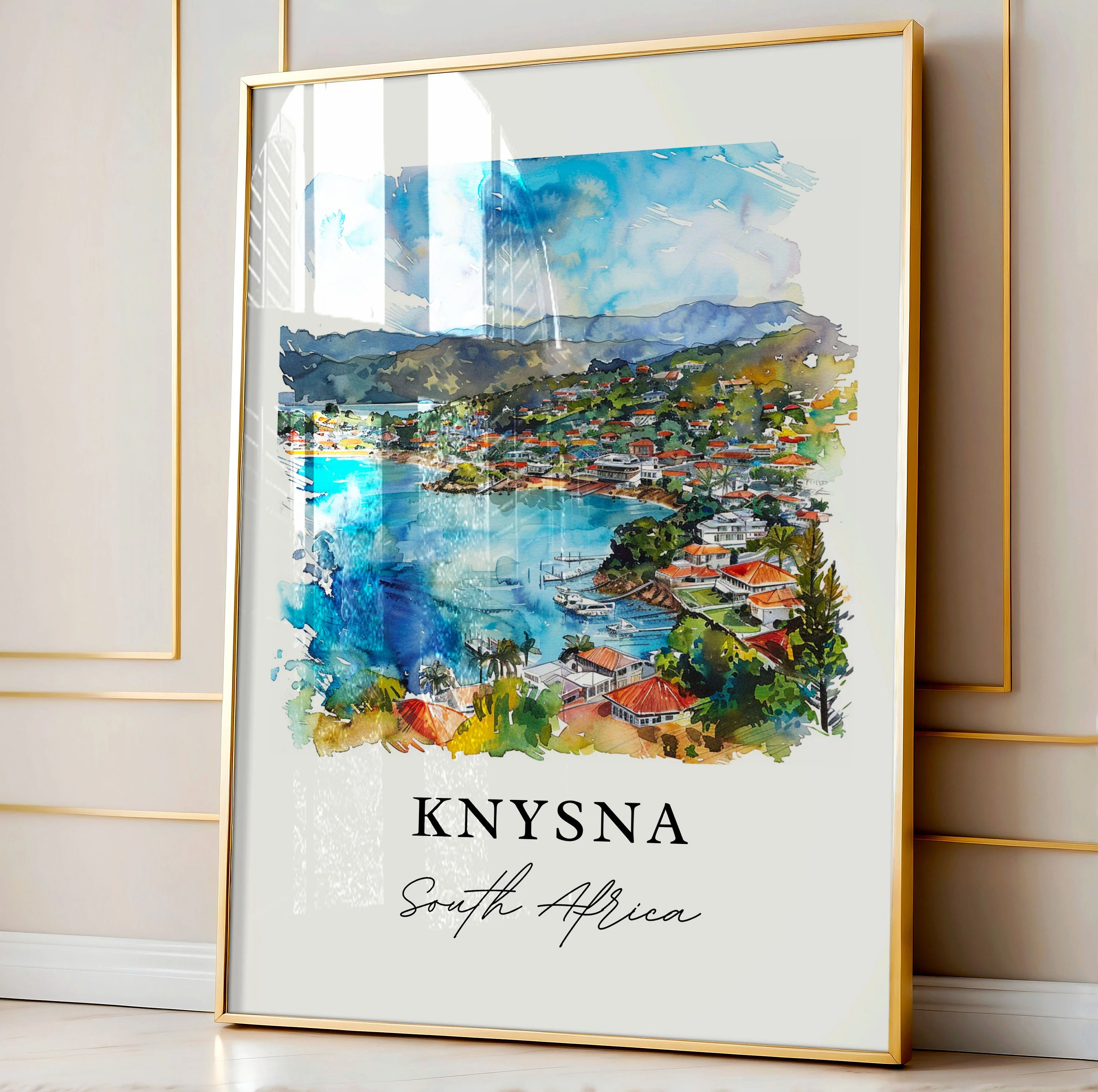 Knysna, South Africa – Watercolor Art Print - Image 4