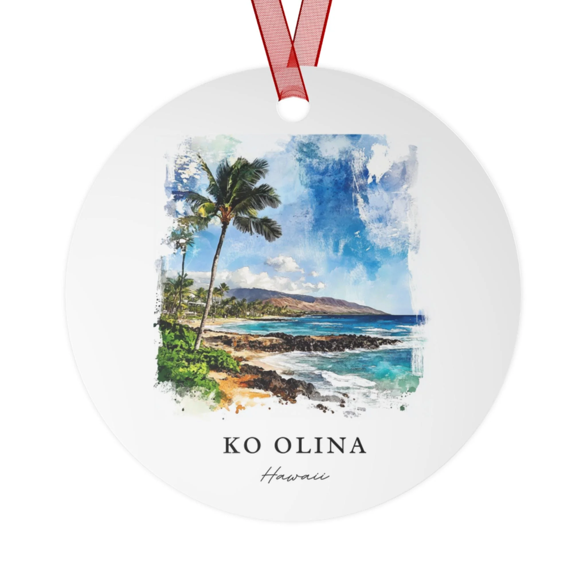 Ko Olina HI Ornament: Unique Kapolei Souvenir, Ko Olina Xmas Decor, and Authentic Ko Olina Gift
