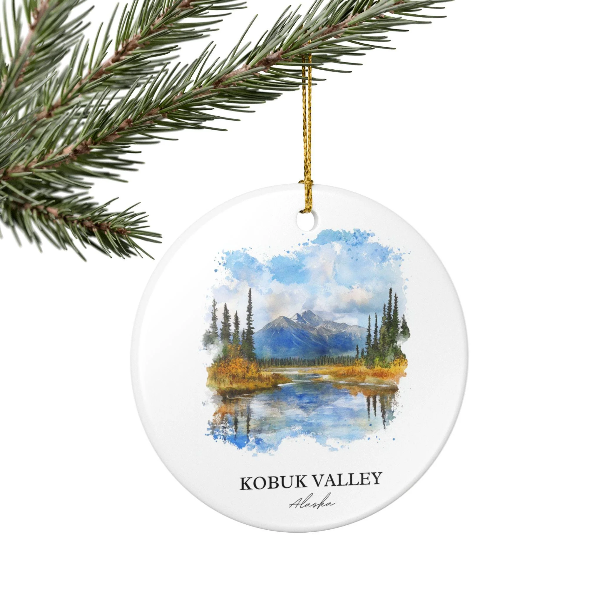 Kobuk Valley Ornament: Unique Kobuk Valley Souvenir, Kobuk Valley AK Xmas Decor, and Authentic Alaska Gift - Image 5