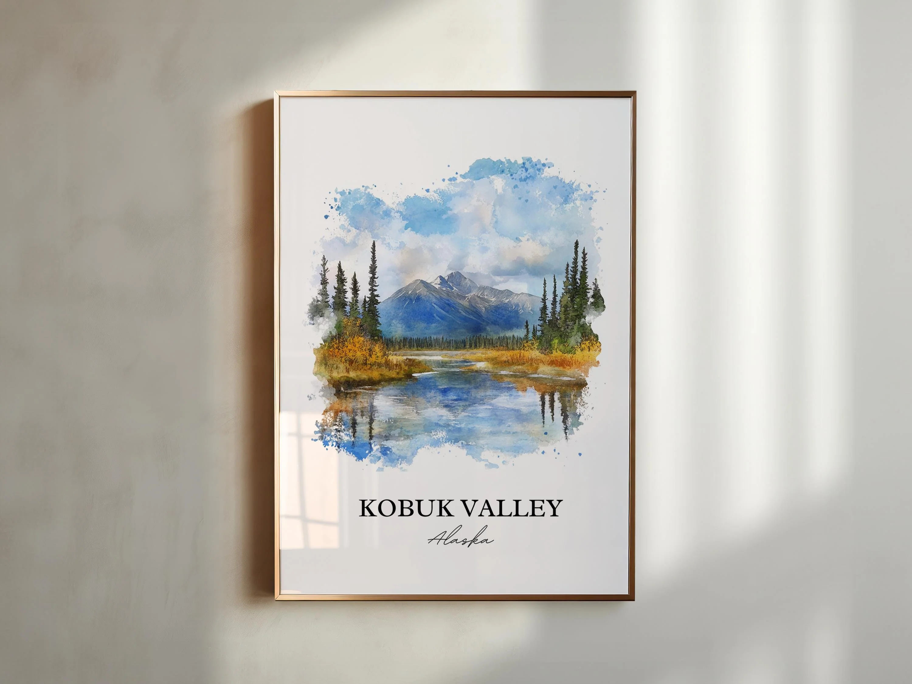 Kobuk Valley, Alaska, USA – Watercolor Art Print - Image 3