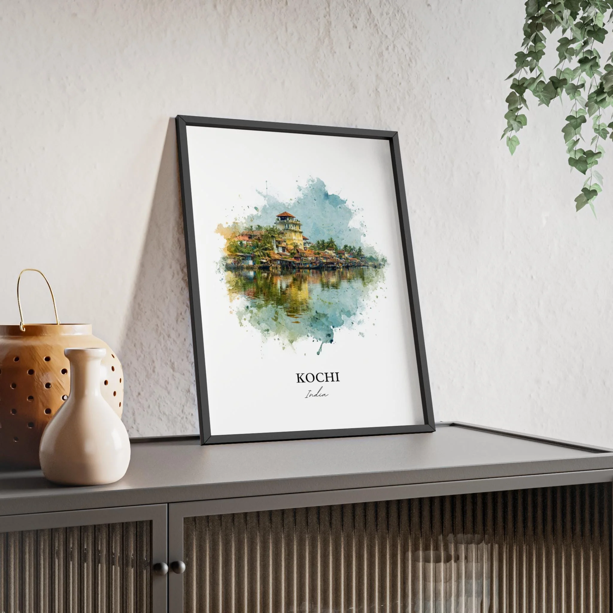 Kochi, Kerala – Watercolor Art Print - Image 4