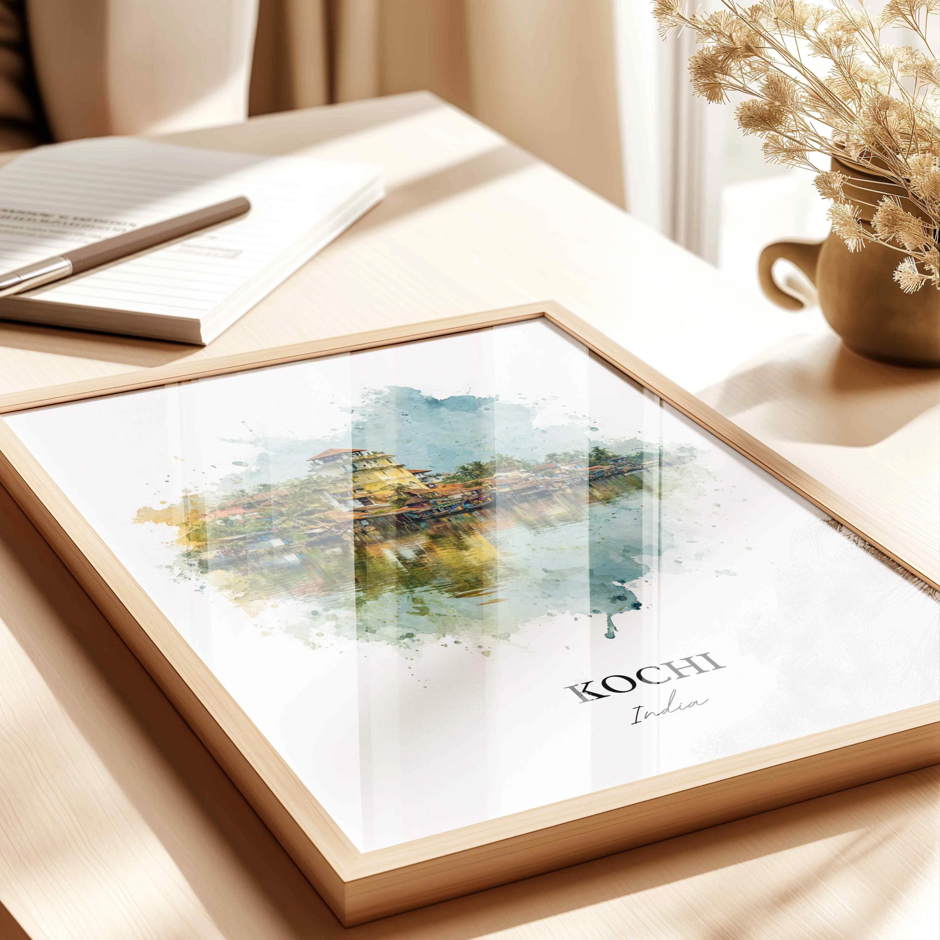 Kochi, Kerala – Watercolor Art Print - Image 5
