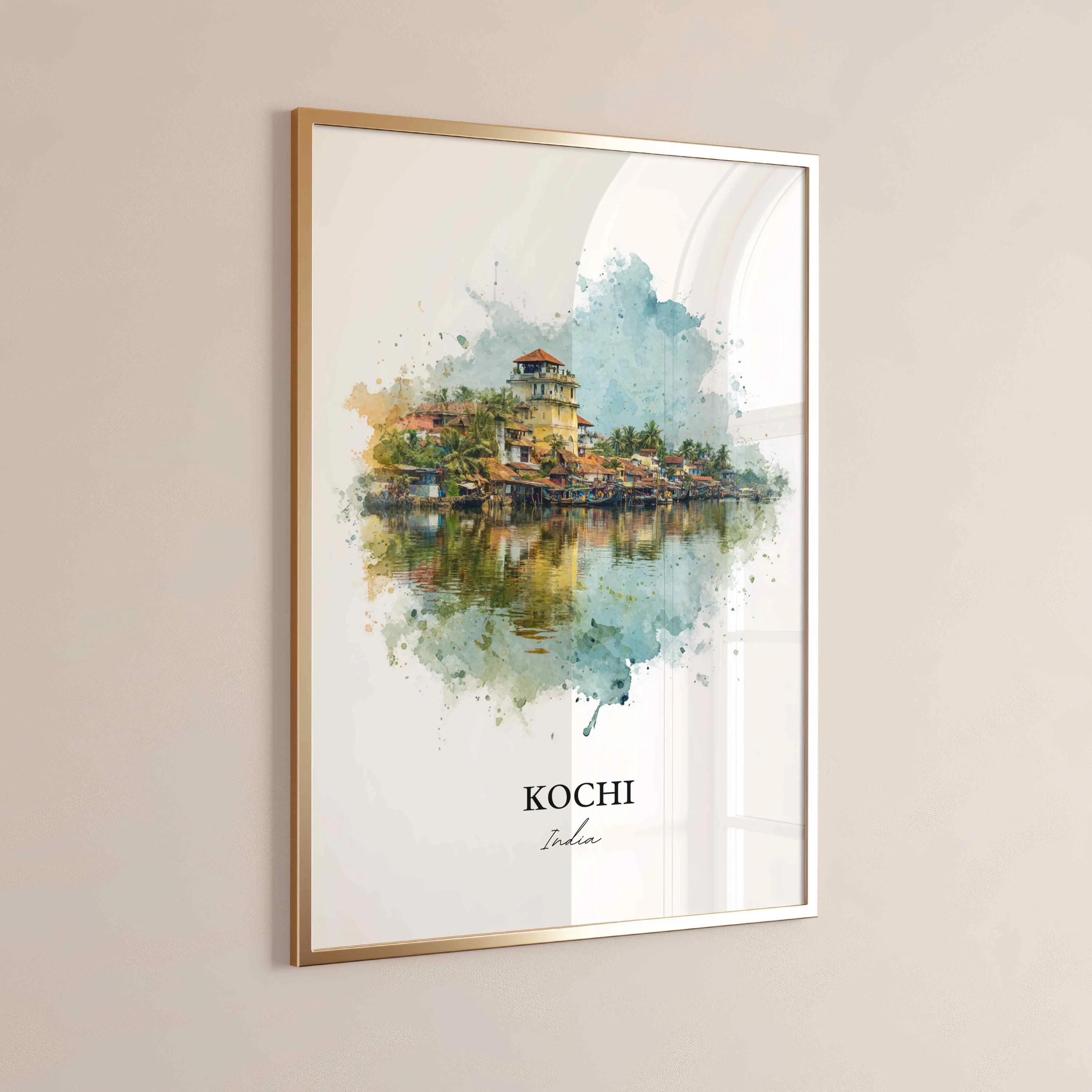 Kochi, Kerala – Watercolor Art Print - Image 7