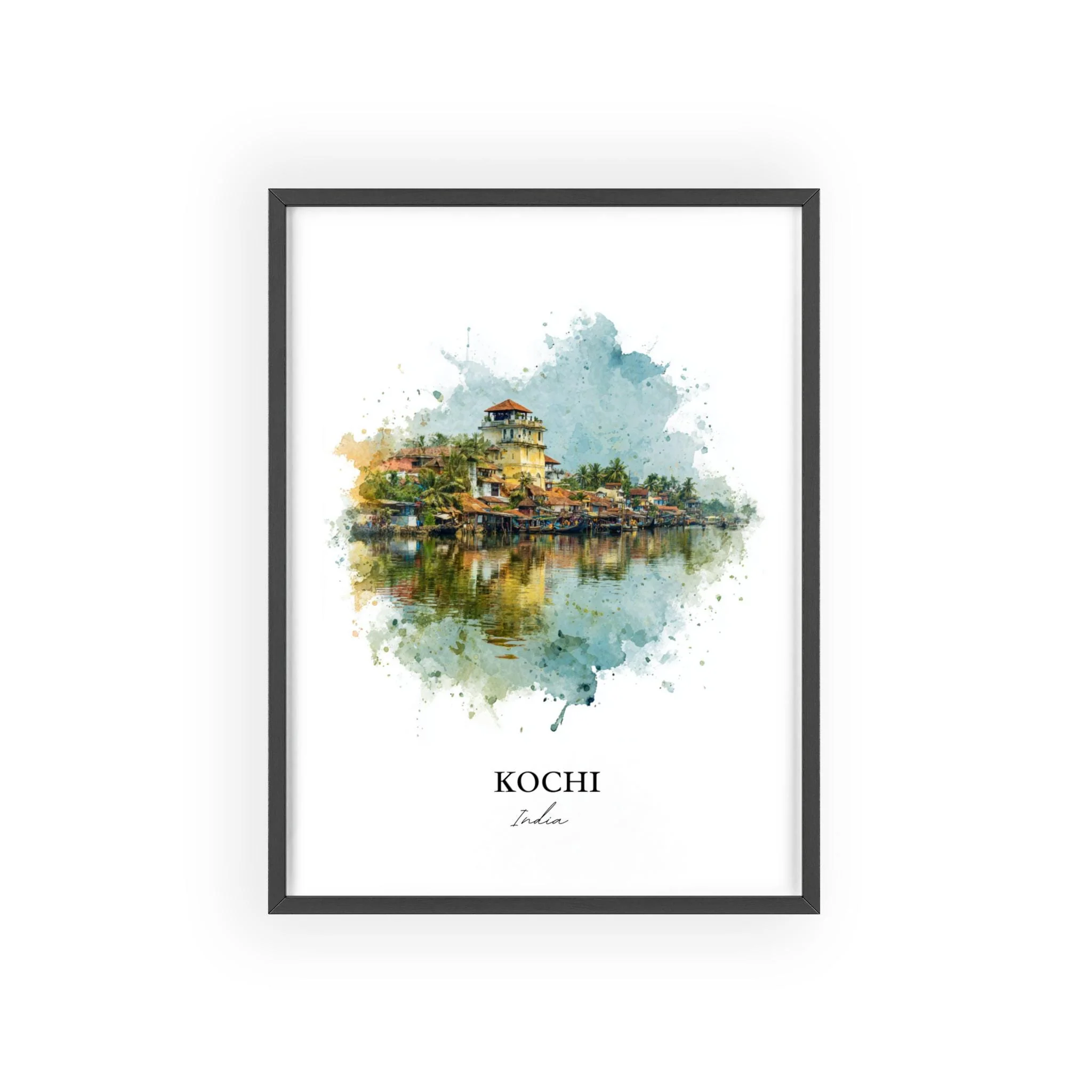 Kochi, Kerala – Watercolor Art Print - Image 9