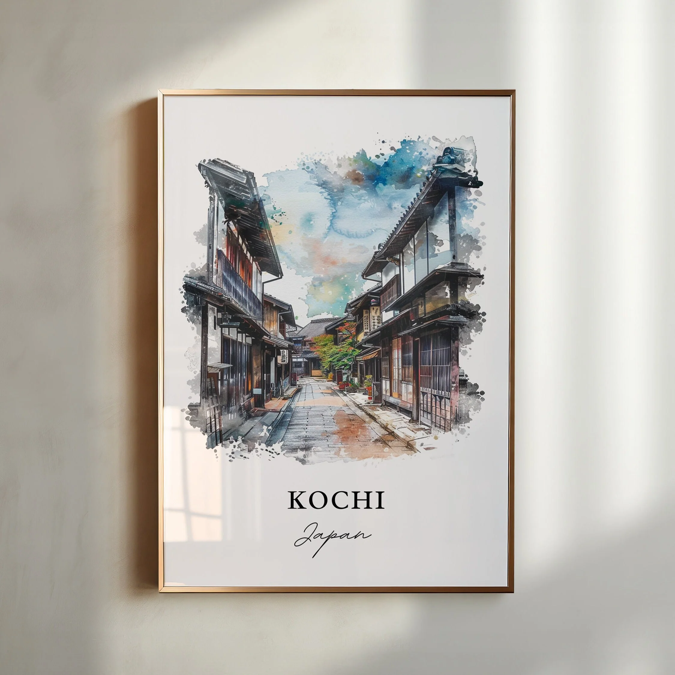 Kochi, Japan – Watercolor Art Print