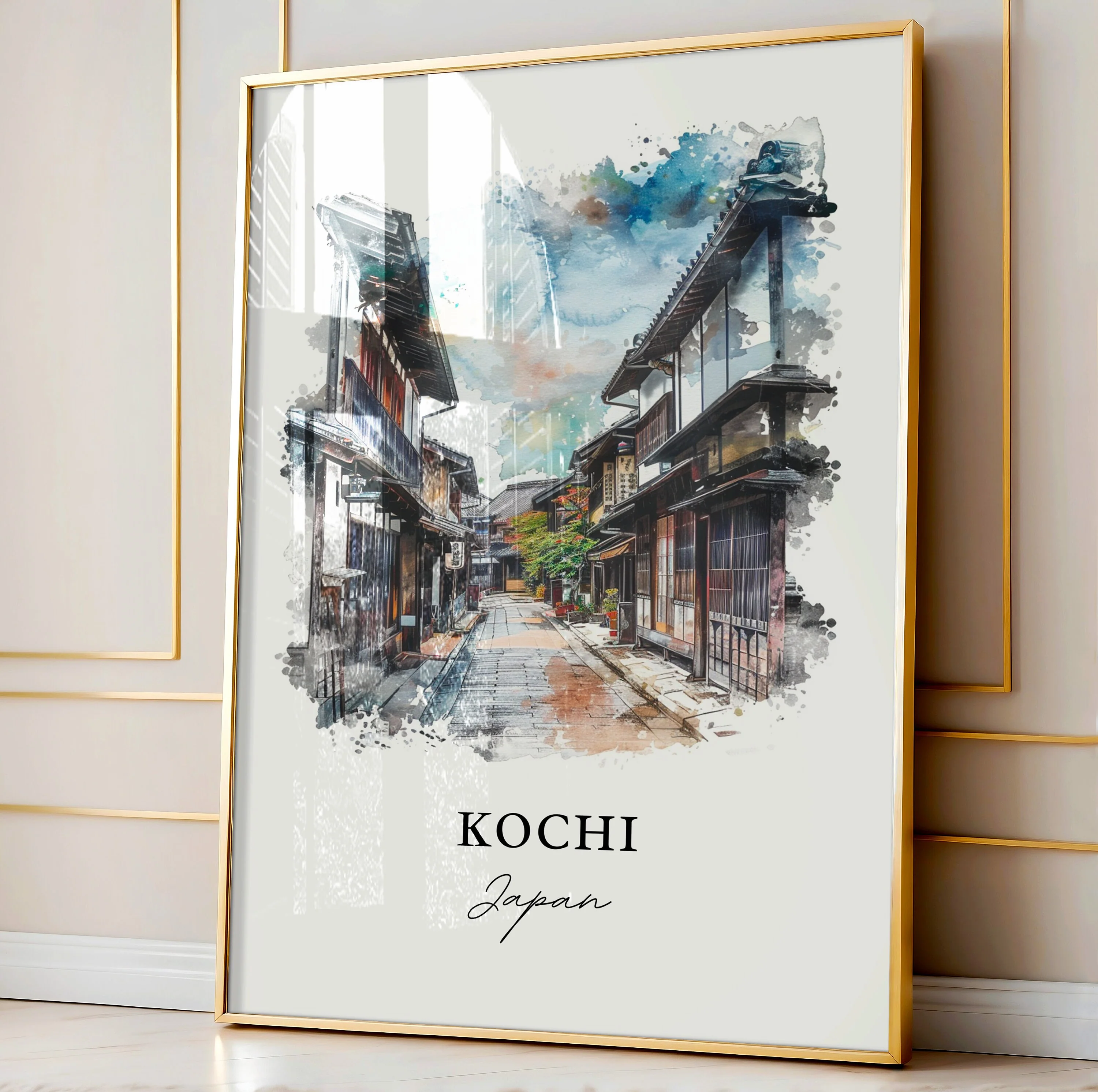 Kochi, Japan – Watercolor Art Print - Image 3