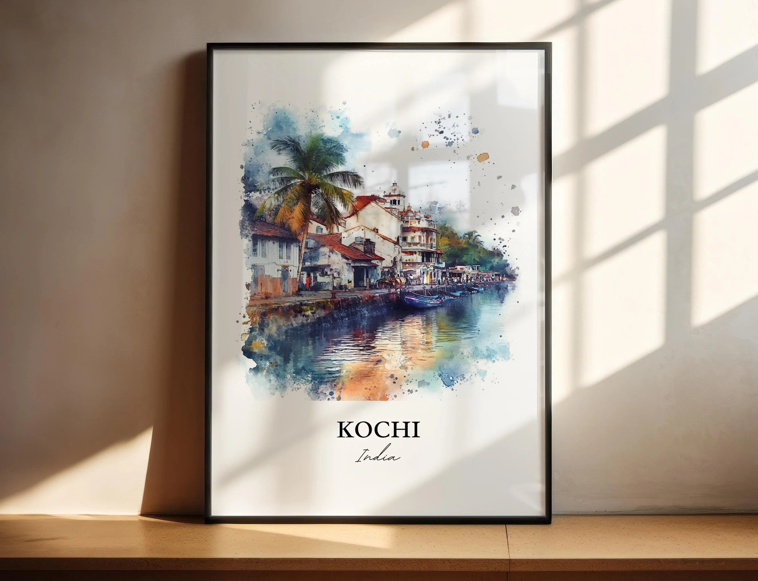Kochi, India – Watercolor Art Print
