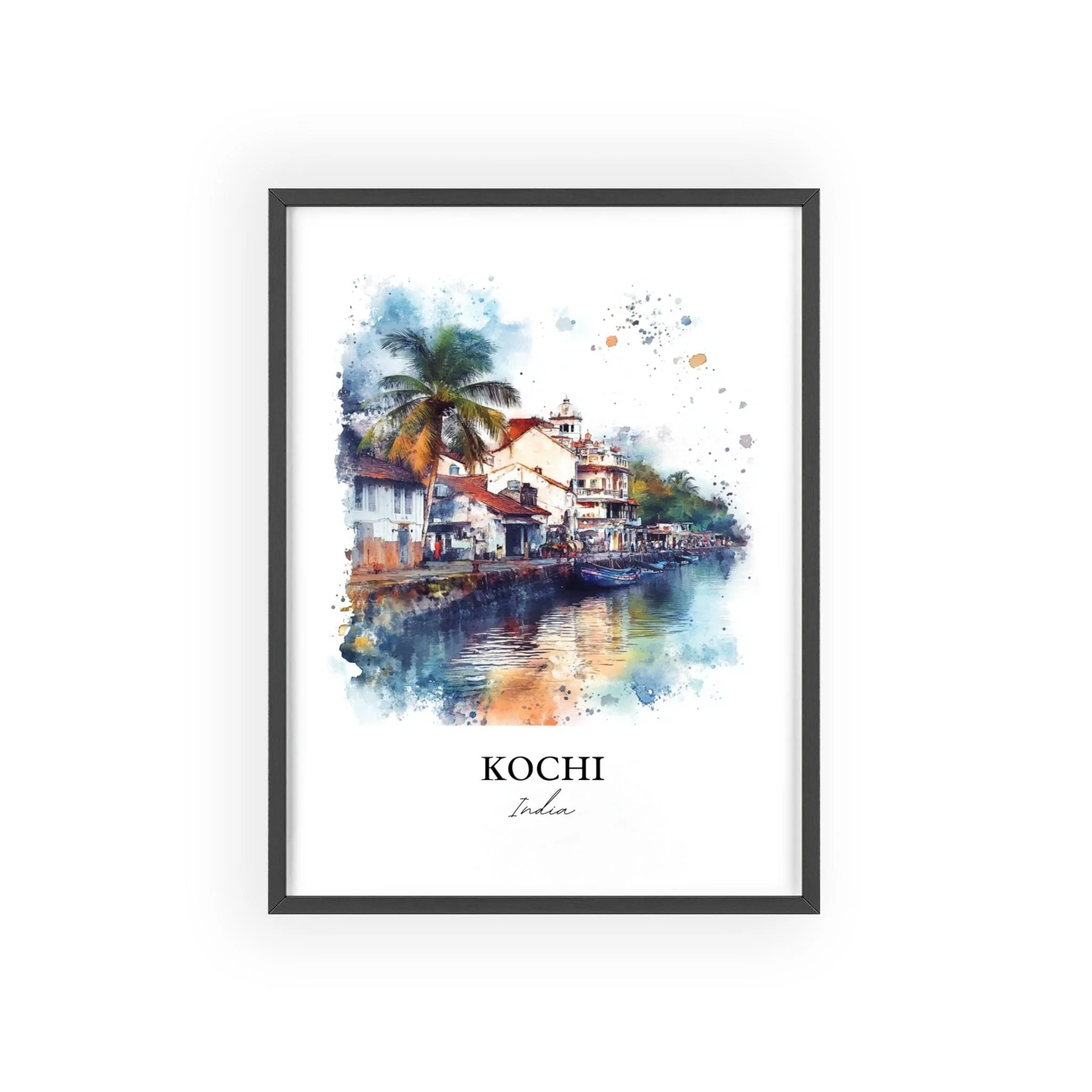 Kochi, India – Watercolor Art Print - Image 7