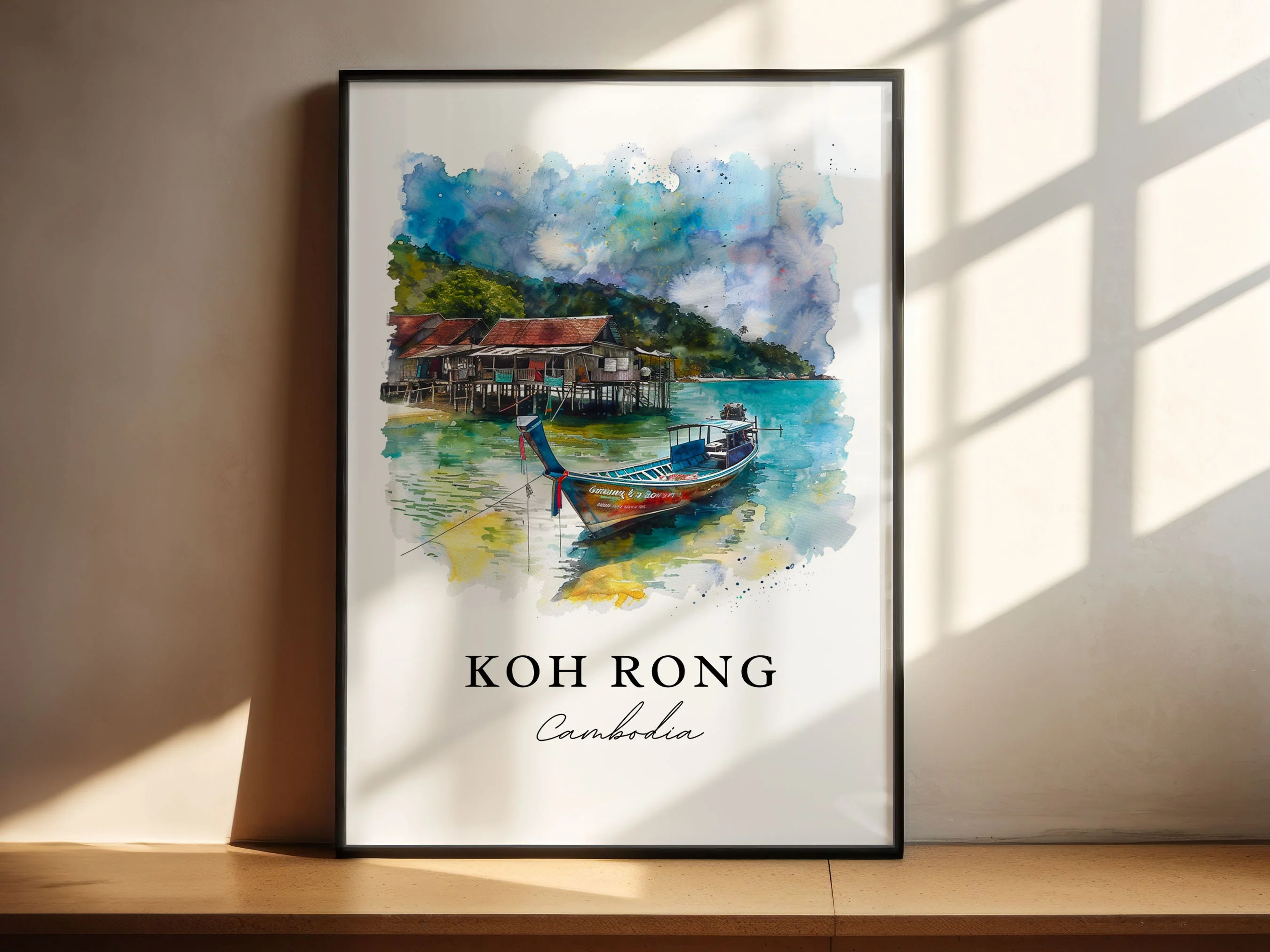 Koh Rong, Cambodia – Watercolor Art Print - Image 5