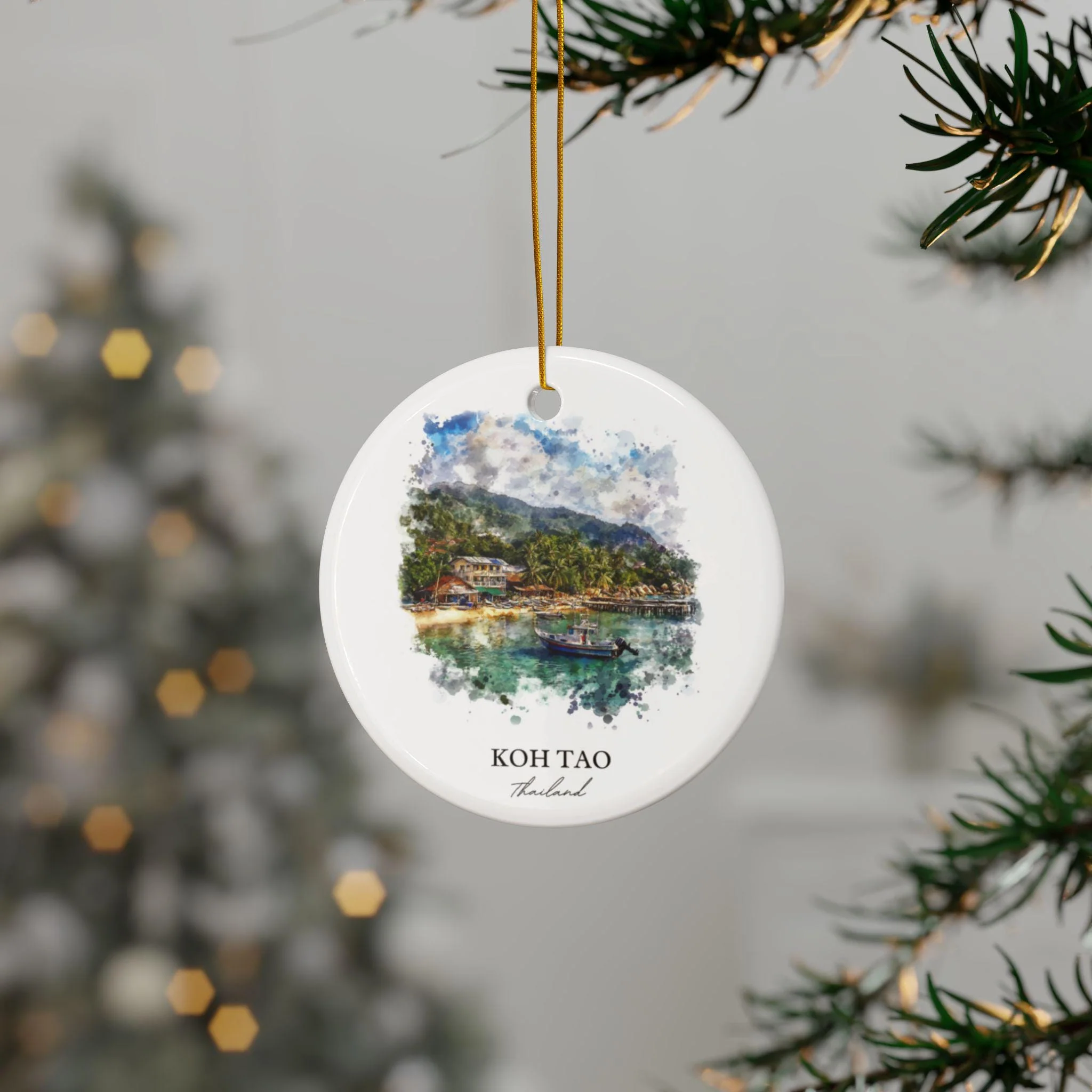 Koh Tao Ornament: Unique Thailand Souvenir, Koh Tao Thailand Xmas Decor, and Authentic Koh Tao Gift - Image 2