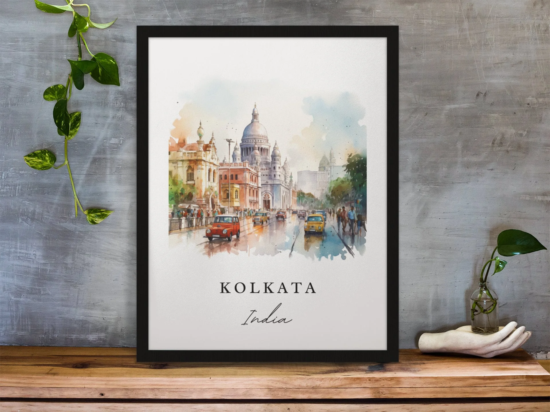 Kolkata, India – Watercolor Art Print - Image 2