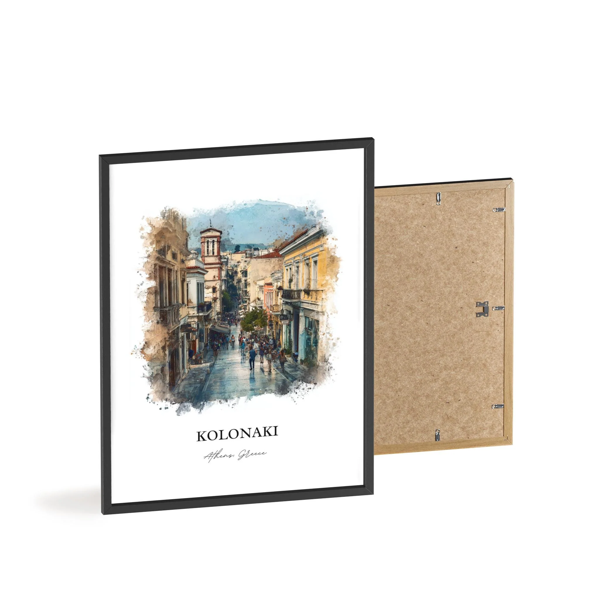 Kolonaki, Greece – Watercolor Art Print - Image 2