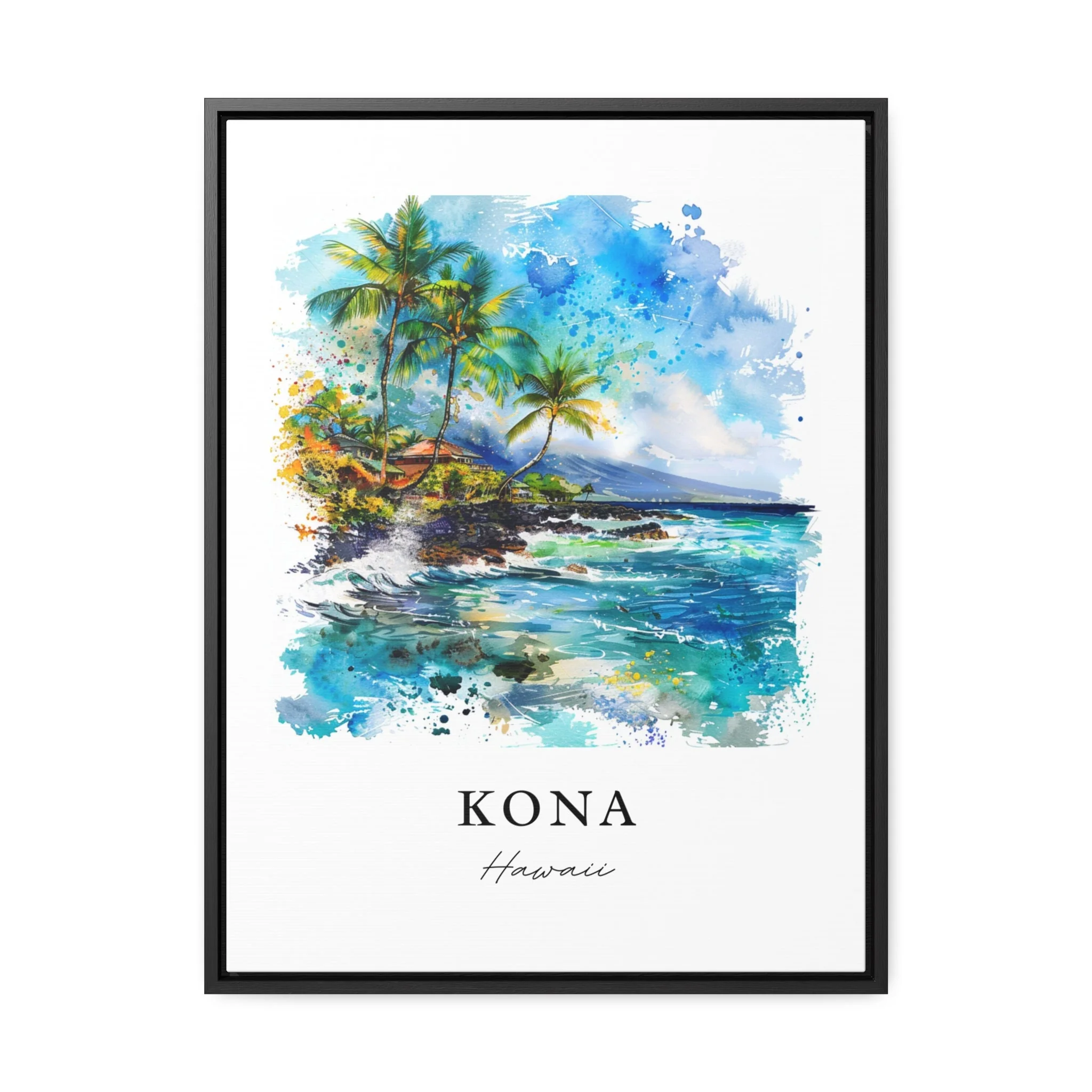 Kailua-Kona, Hawaii Watercolor Art Print - Image 5