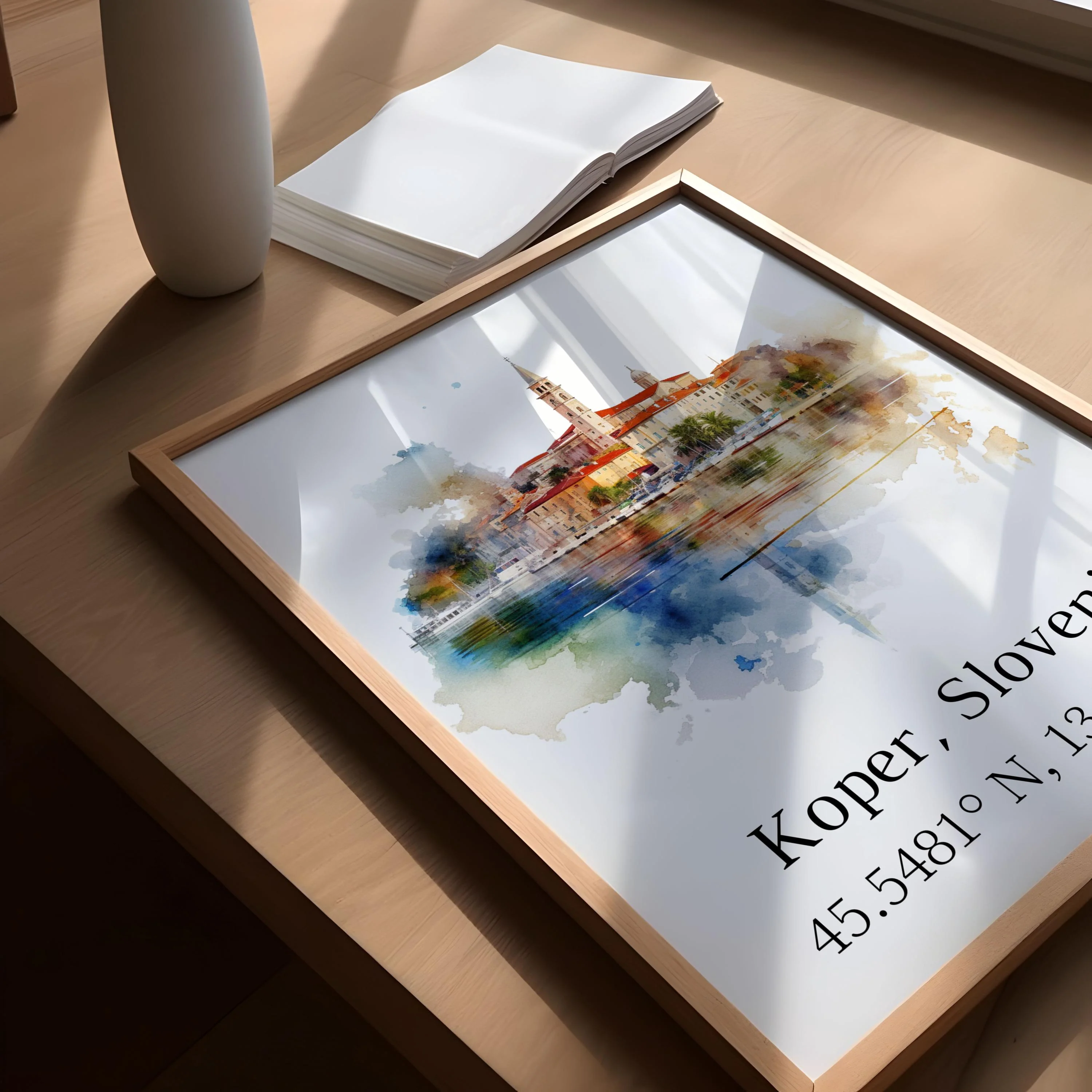Koper, Slovenia – Watercolor Art Print - Image 3