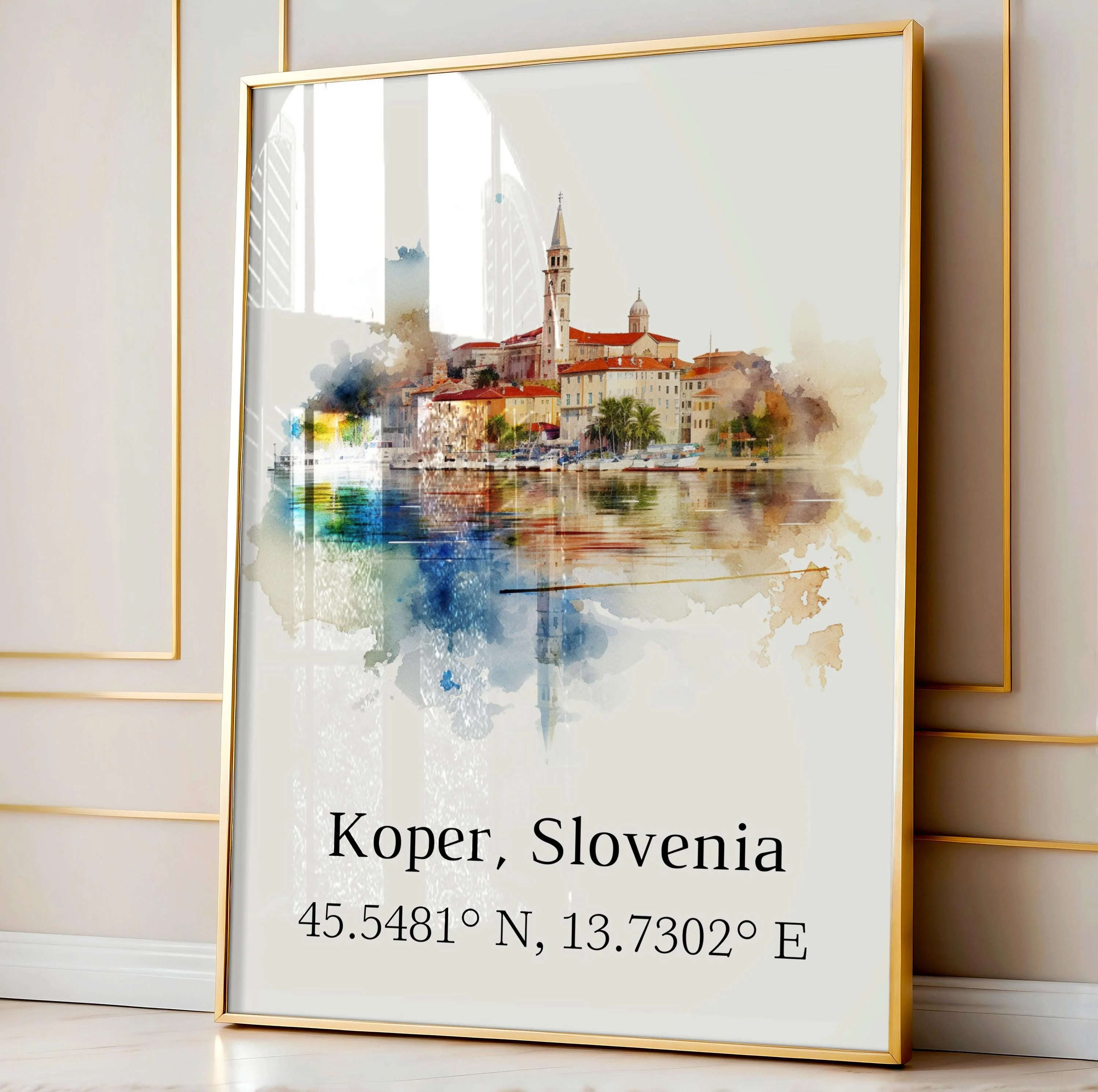 Koper, Slovenia – Watercolor Art Print - Image 4