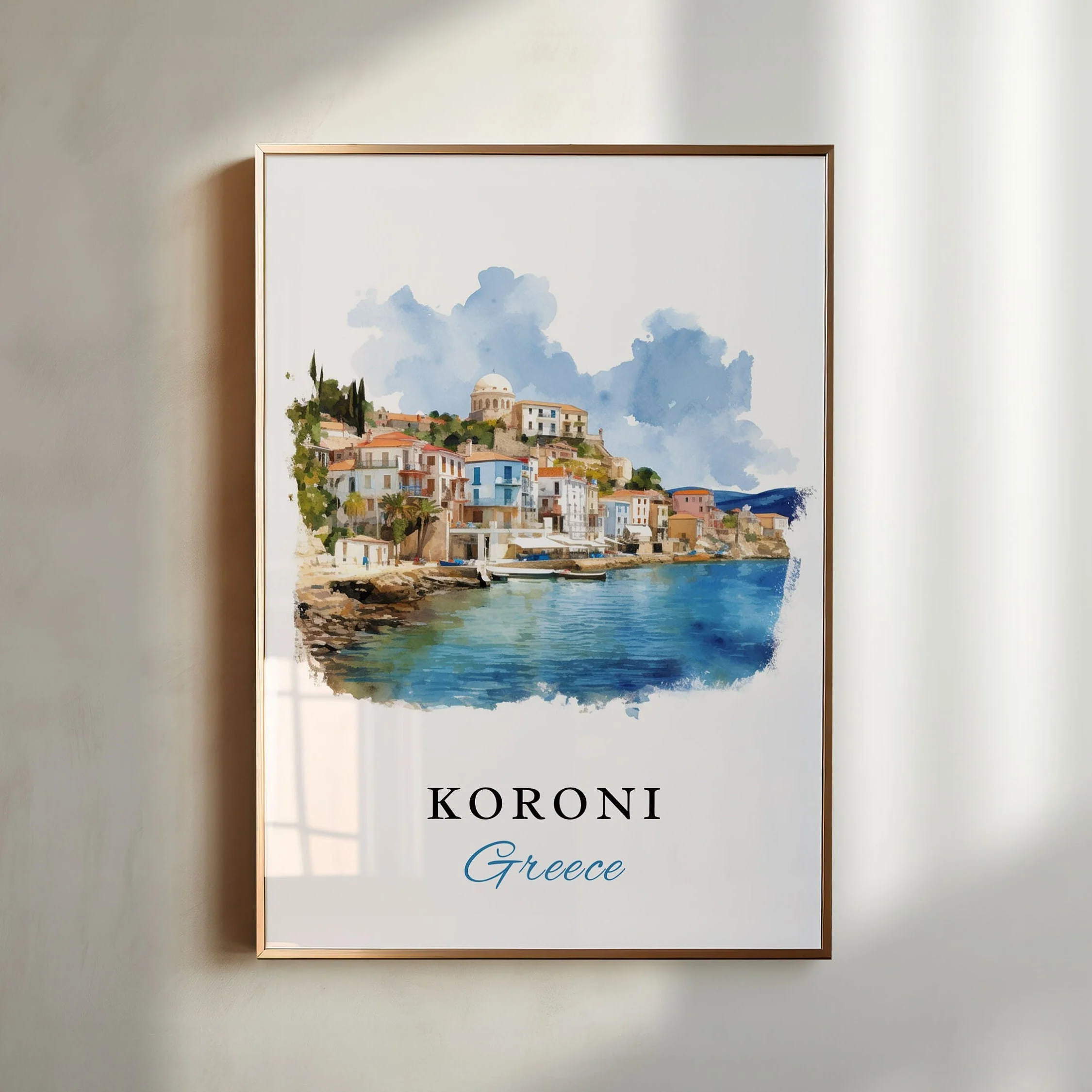 Koroni, Greece – Watercolor Art Print