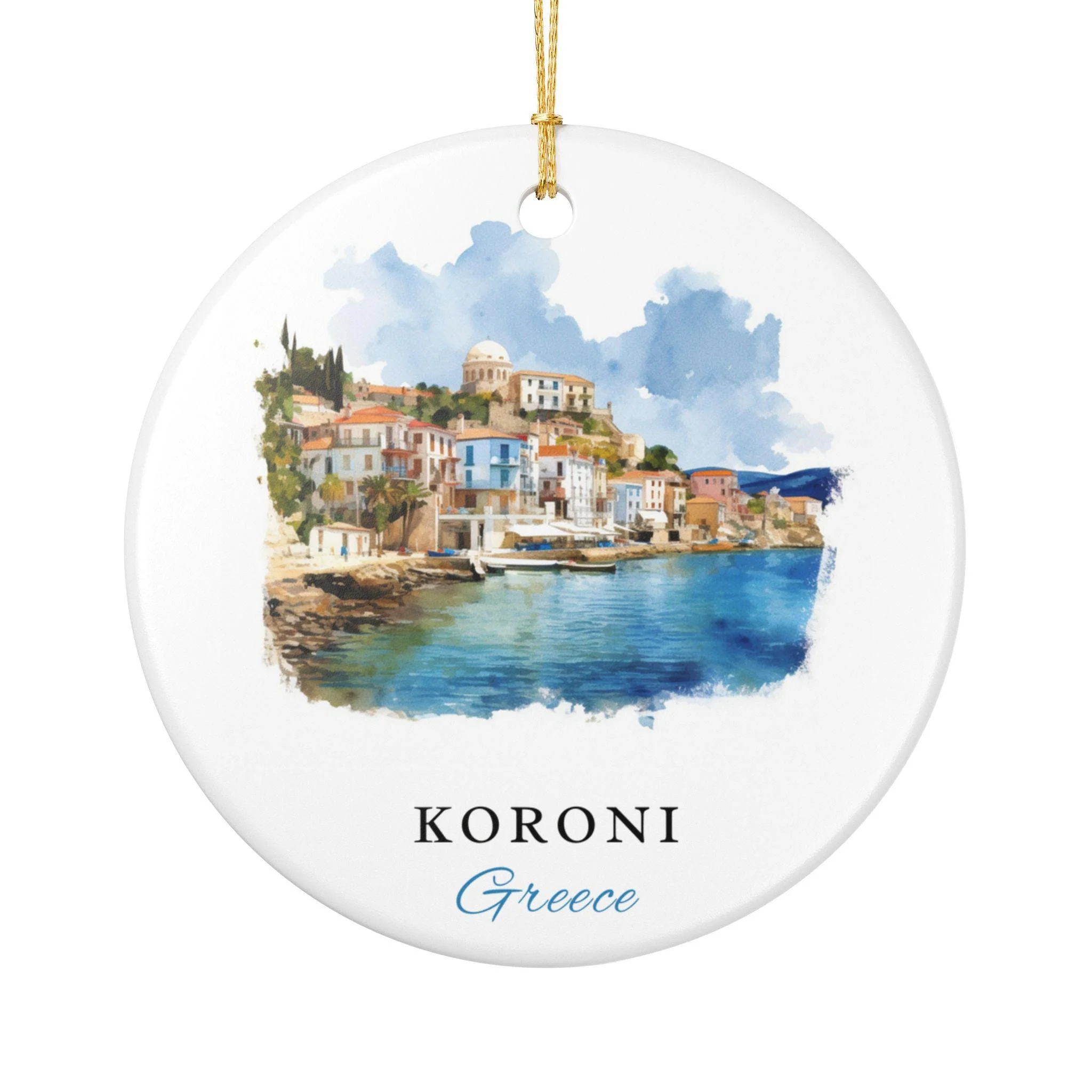 Koroni Greece Ornament: Unique Koroni Souvenir, Koroni Xmas Decor, and Authentic Koroni Gift