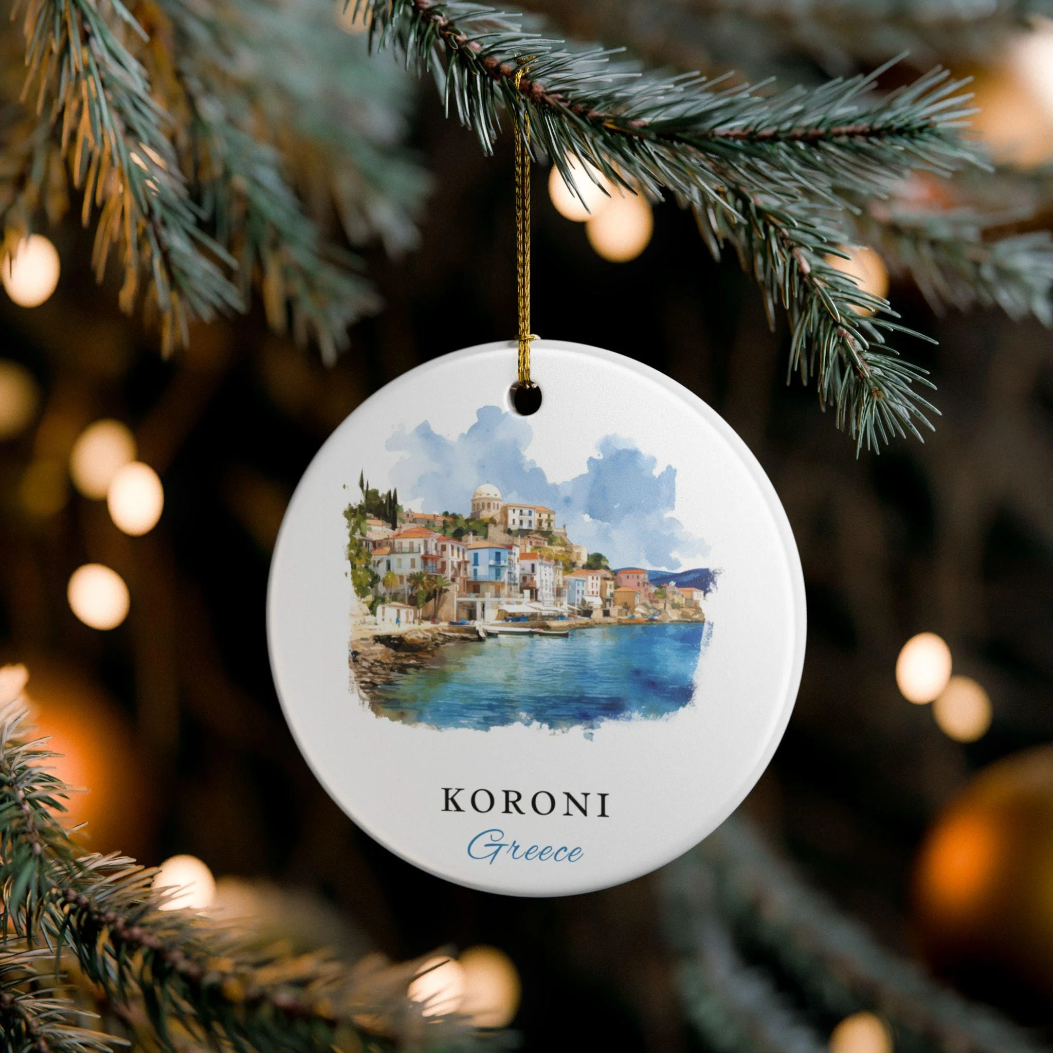 Koroni Greece Ornament: Unique Koroni Souvenir, Koroni Xmas Decor, and Authentic Koroni Gift - Image 4