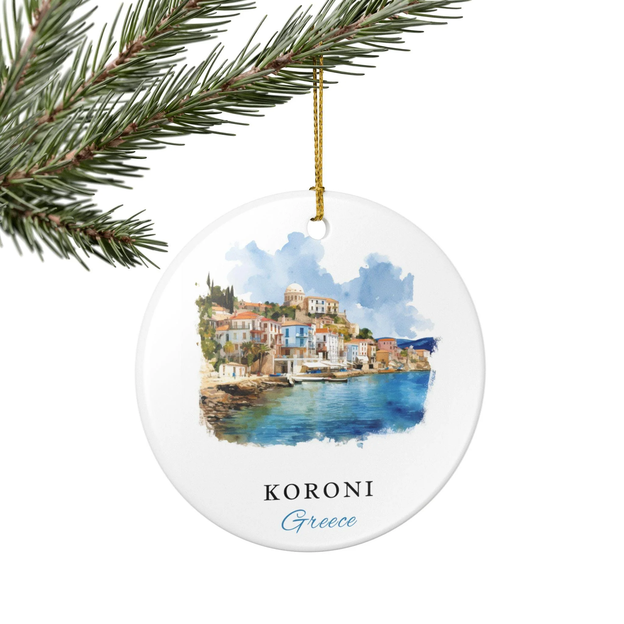 Koroni Greece Ornament: Unique Koroni Souvenir, Koroni Xmas Decor, and Authentic Koroni Gift - Image 5