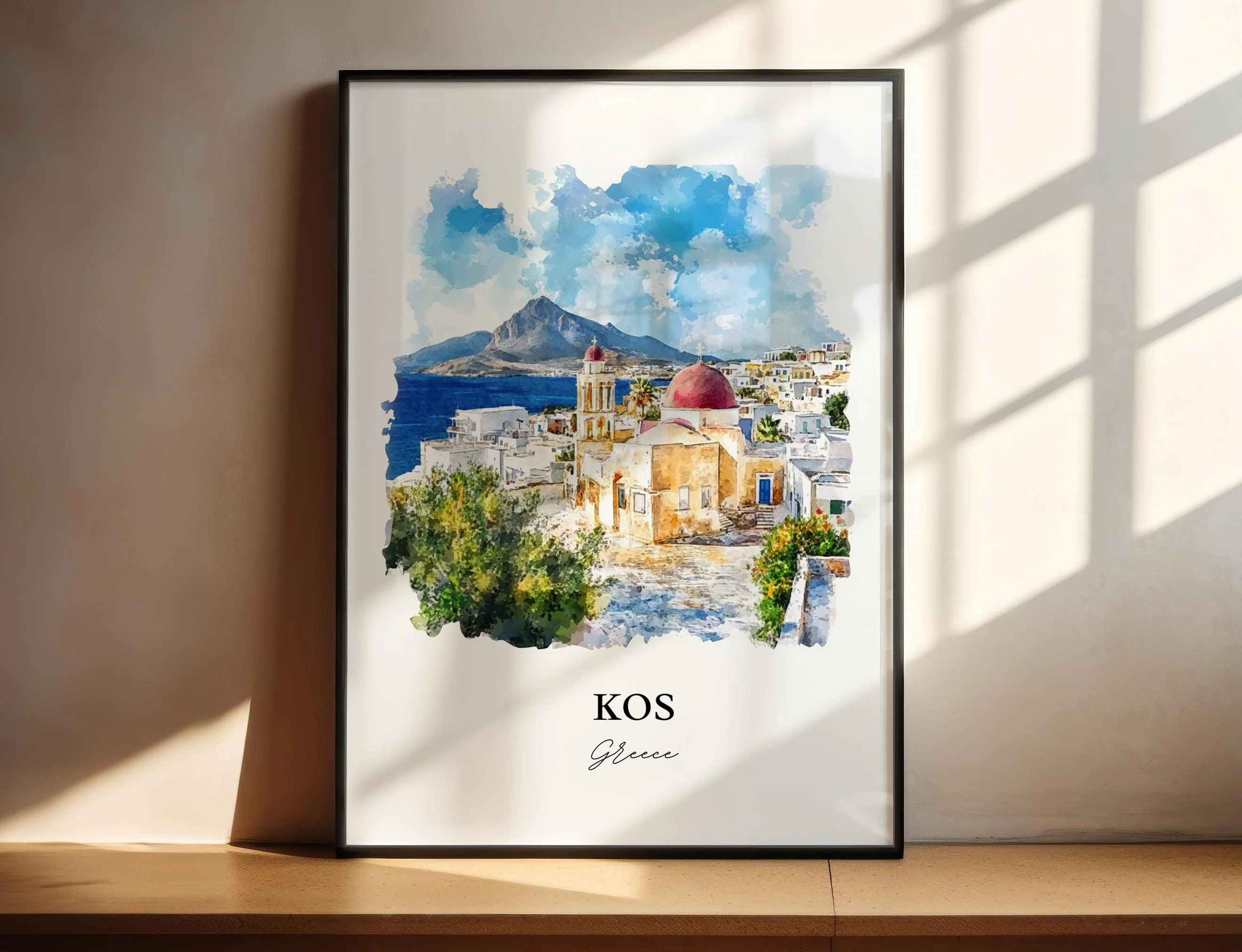 Kos, Greece – Watercolor Art Print