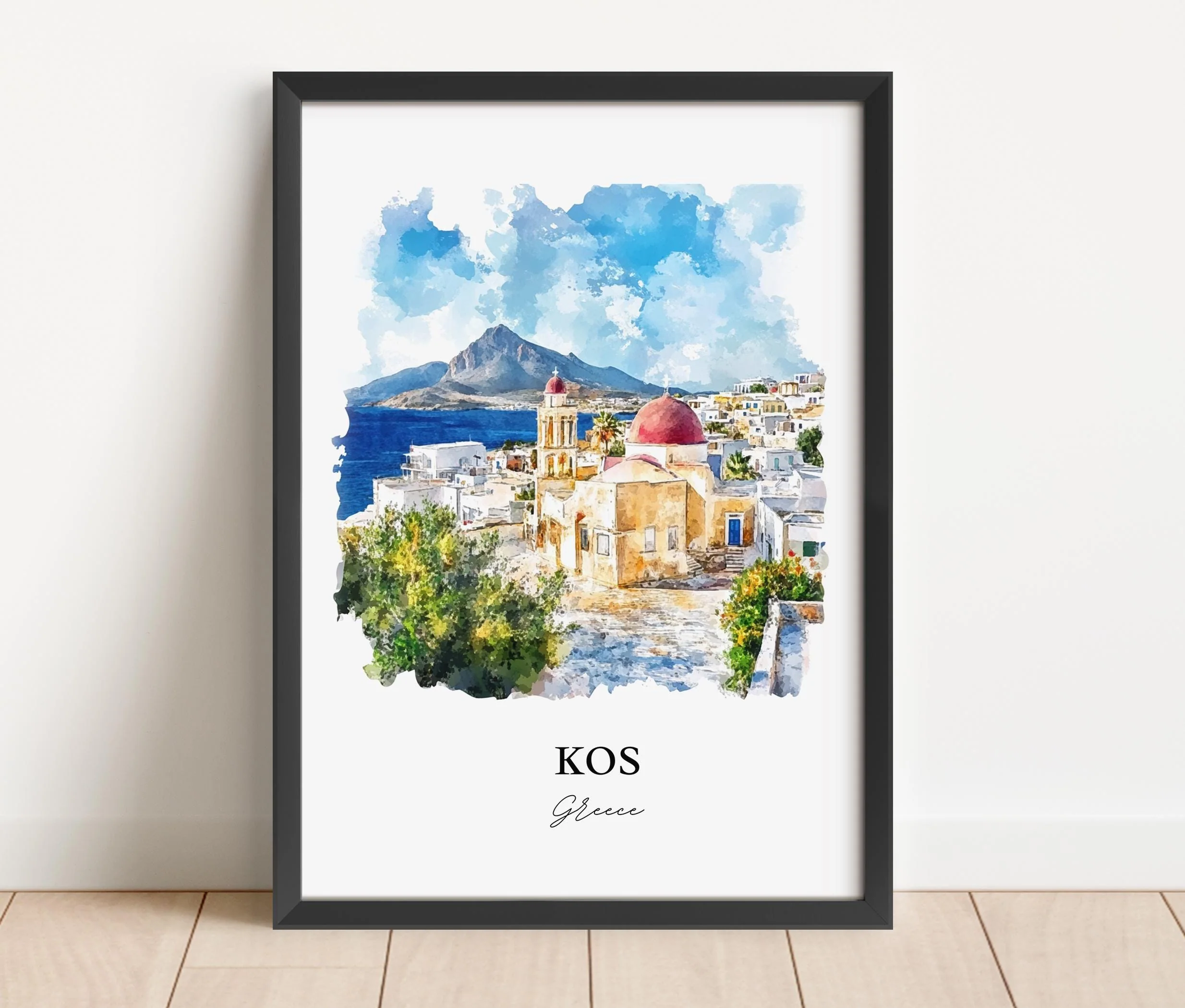Kos, Greece – Watercolor Art Print - Image 6