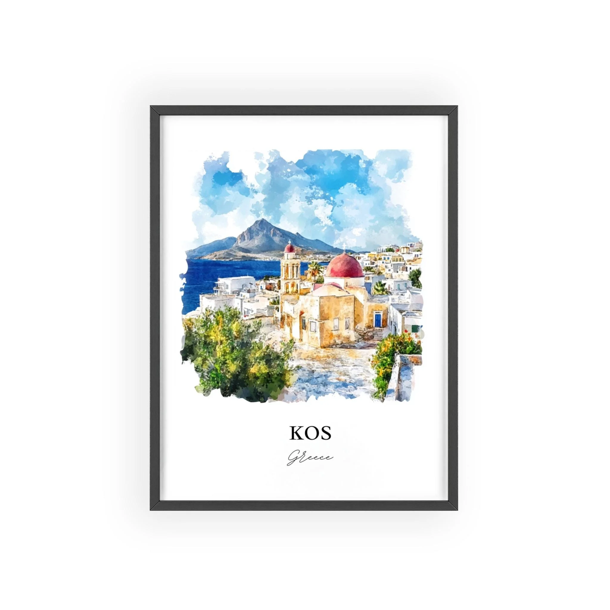 Kos, Greece – Watercolor Art Print - Image 7